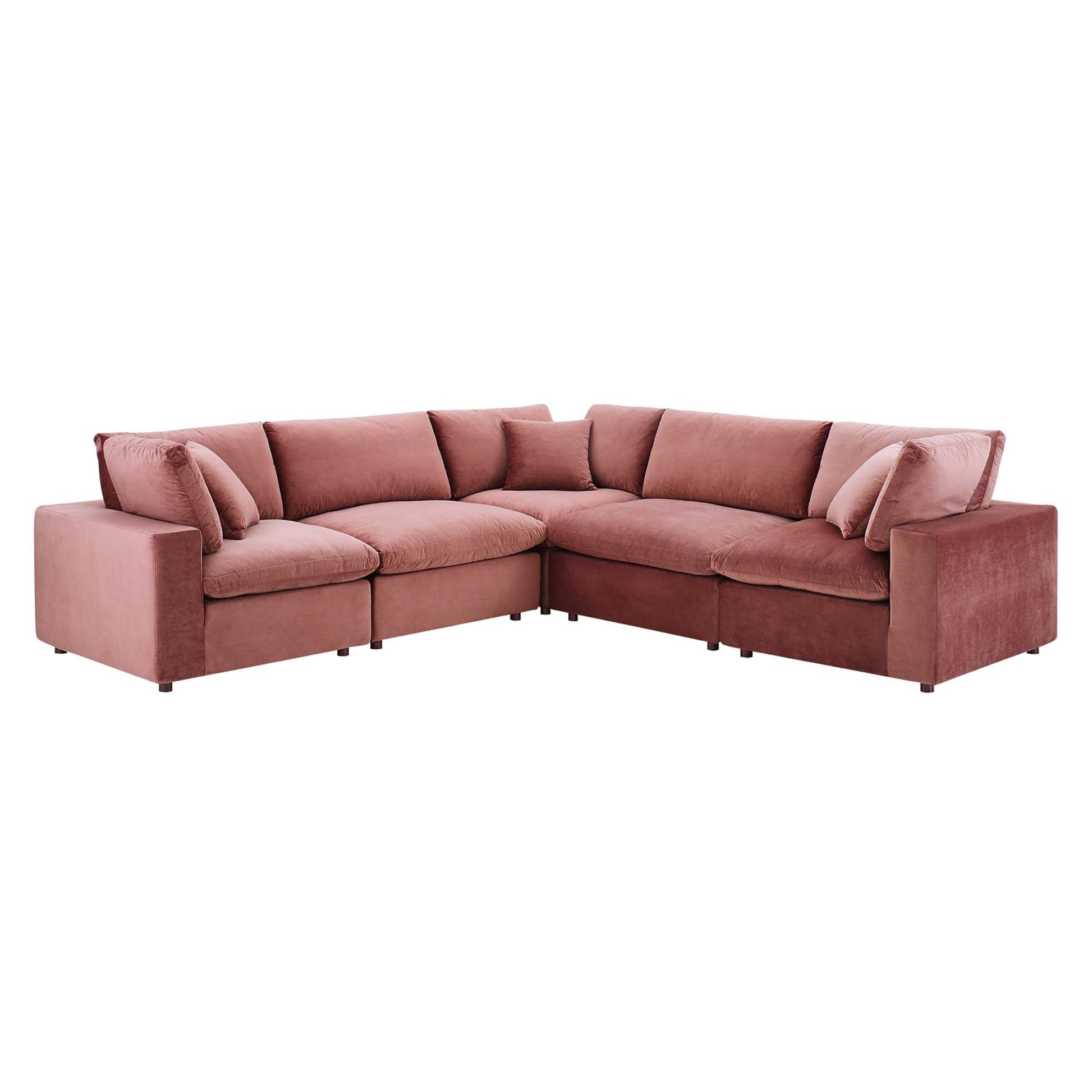 5 Piece Velvet Sectional Sofa