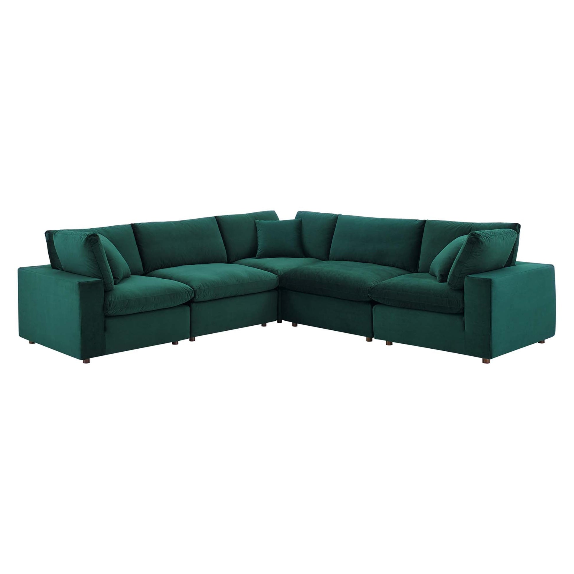 5 Piece Velvet Sectional Sofa
