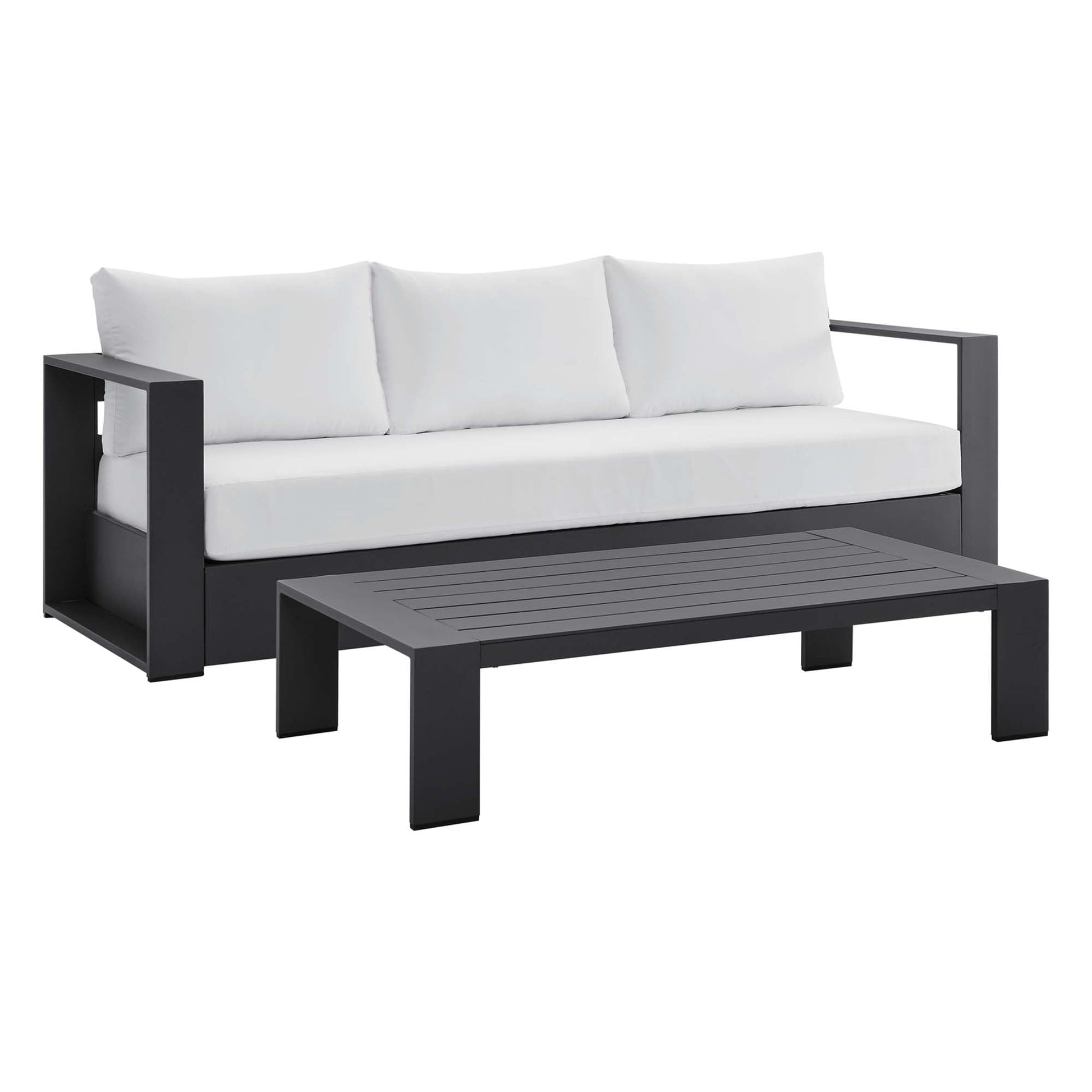 Stylish Tahoe 2-Piece Powder-Coated Aluminum Outdoor Set