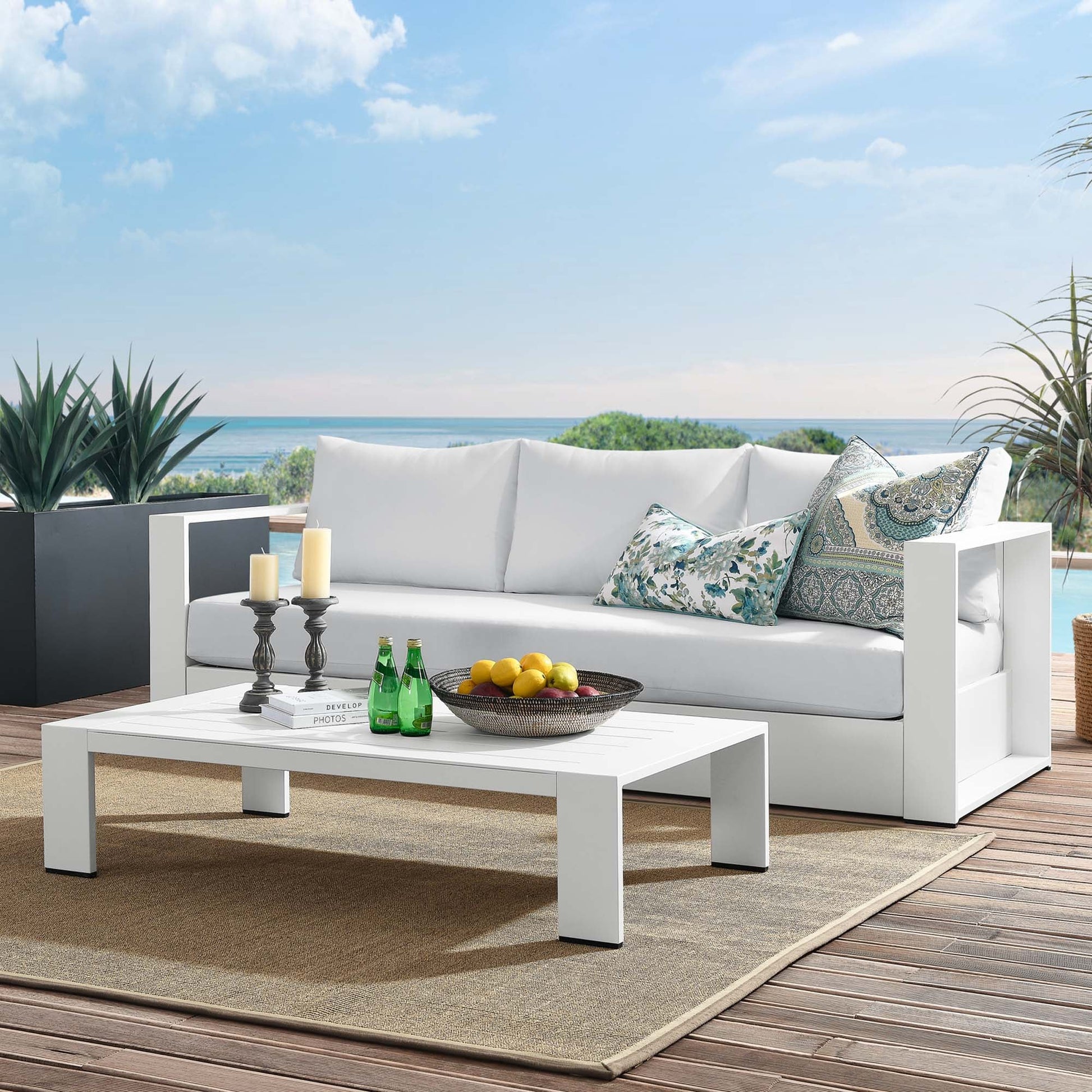 Stylish Tahoe 2-Piece Powder-Coated Aluminum Outdoor Set