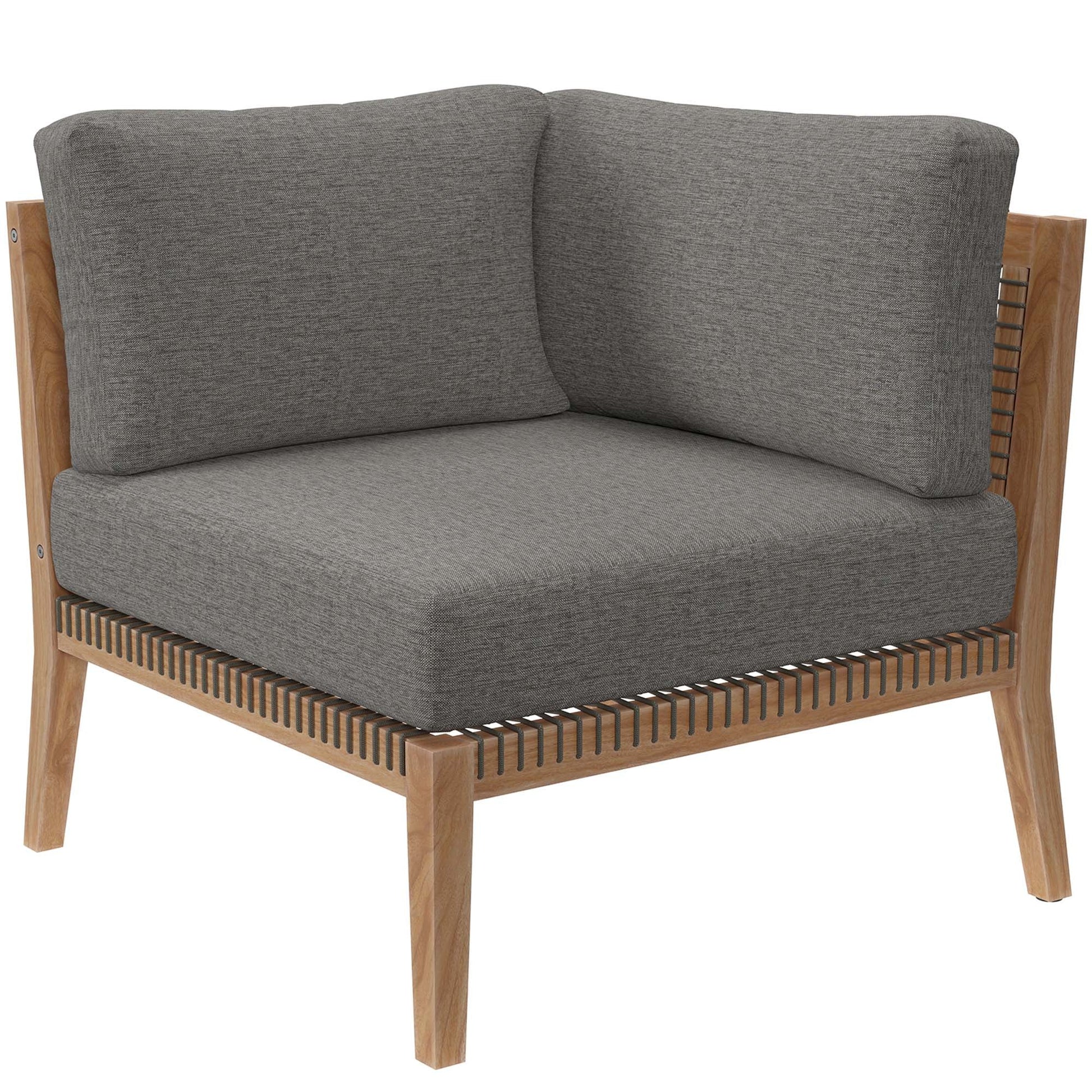 Clearwater Outdoor Patio Teak Wood Sectional Sofa