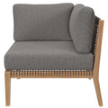 Clearwater Outdoor Patio Teak Wood Sectional Sofa