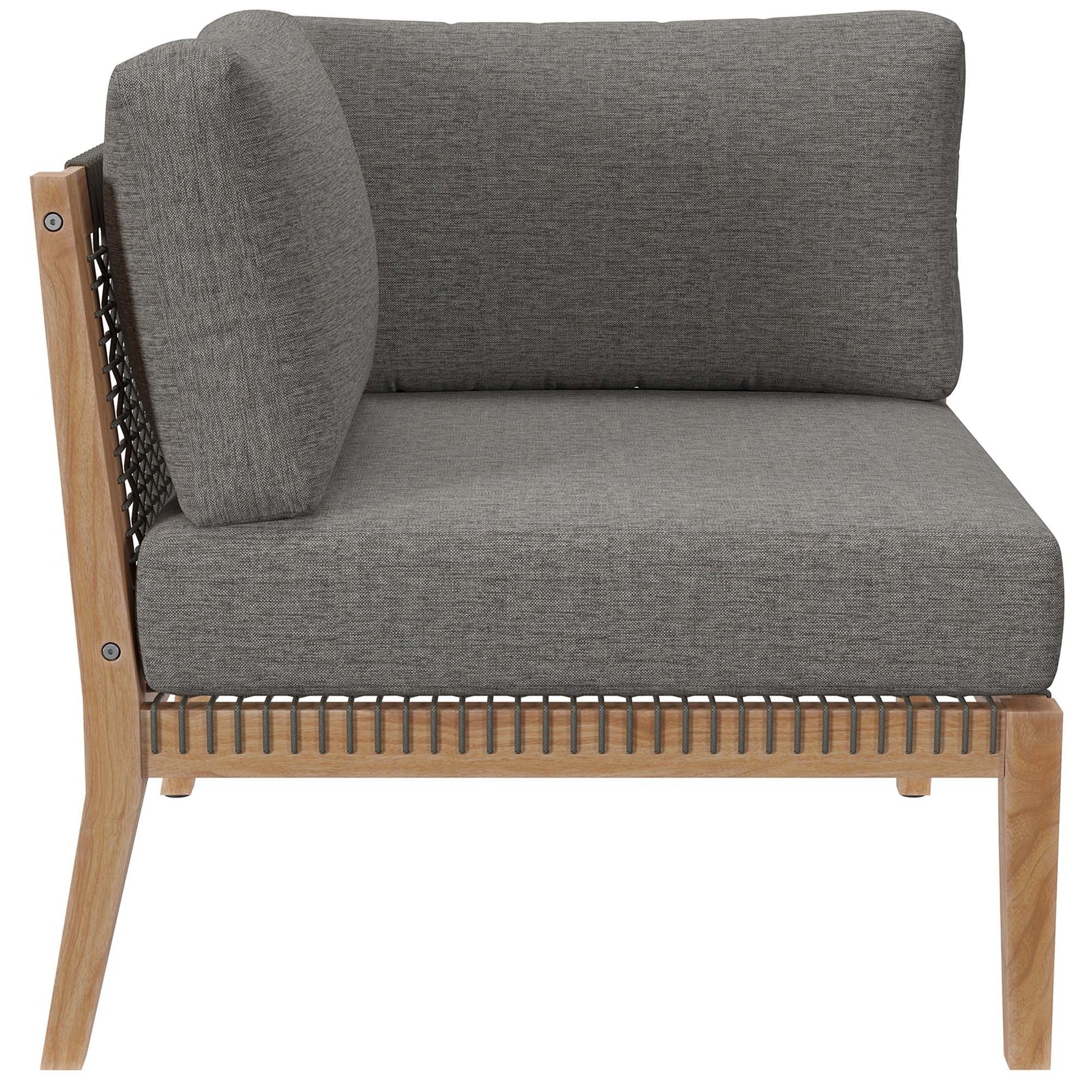 Clearwater Outdoor Patio Teak Wood Sectional Sofa