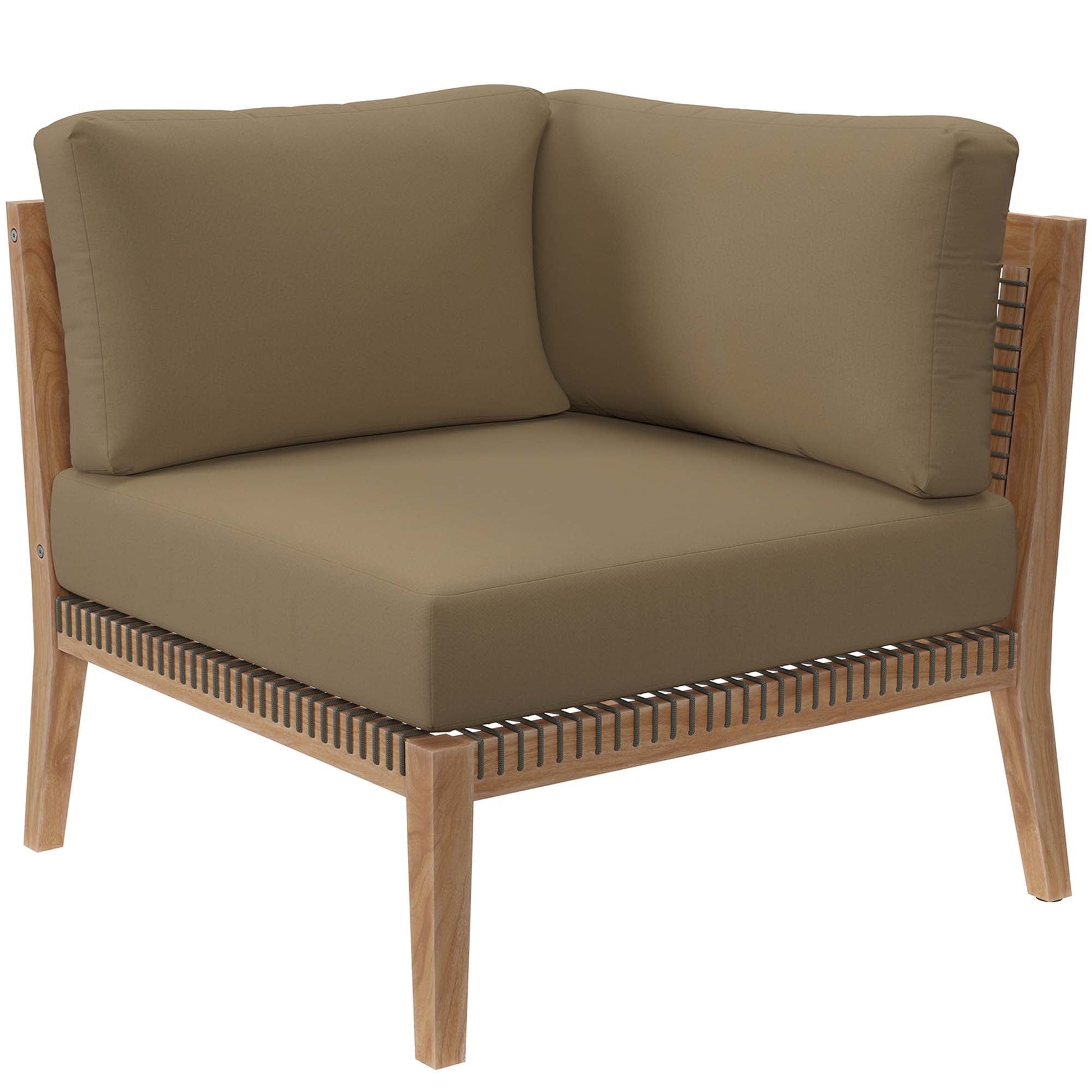 Clearwater Outdoor Patio Teak Wood Sectional Sofa