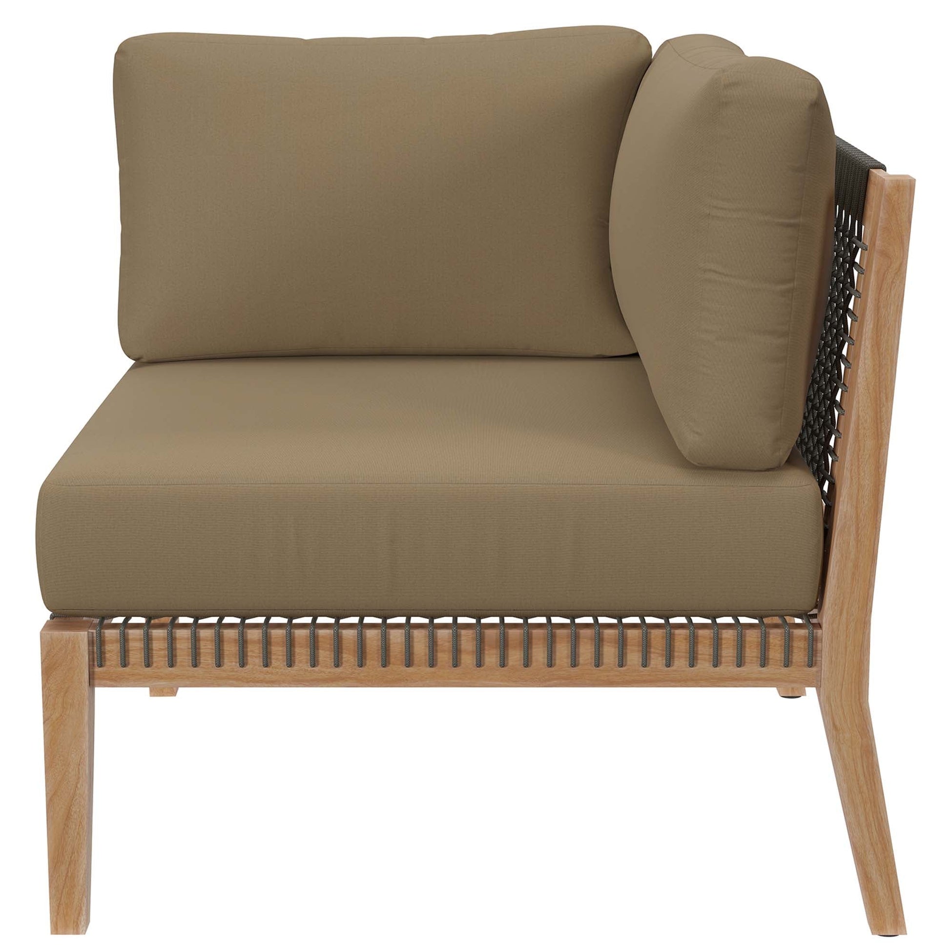 Clearwater Outdoor Patio Teak Wood Sectional Sofa