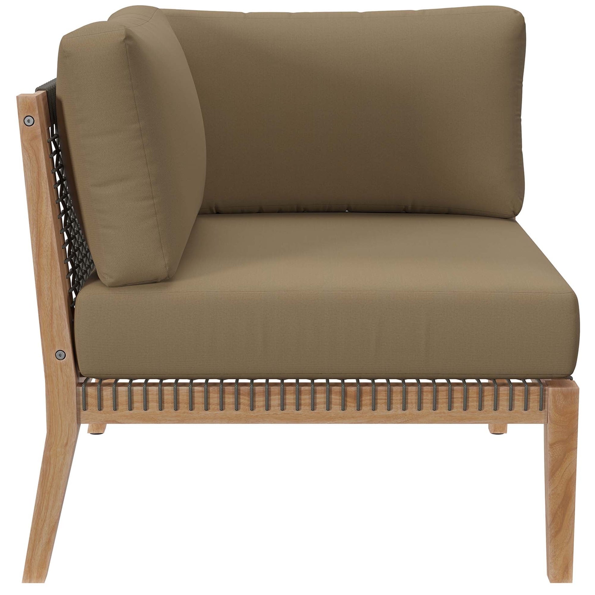Clearwater Outdoor Patio Teak Wood Sectional Sofa