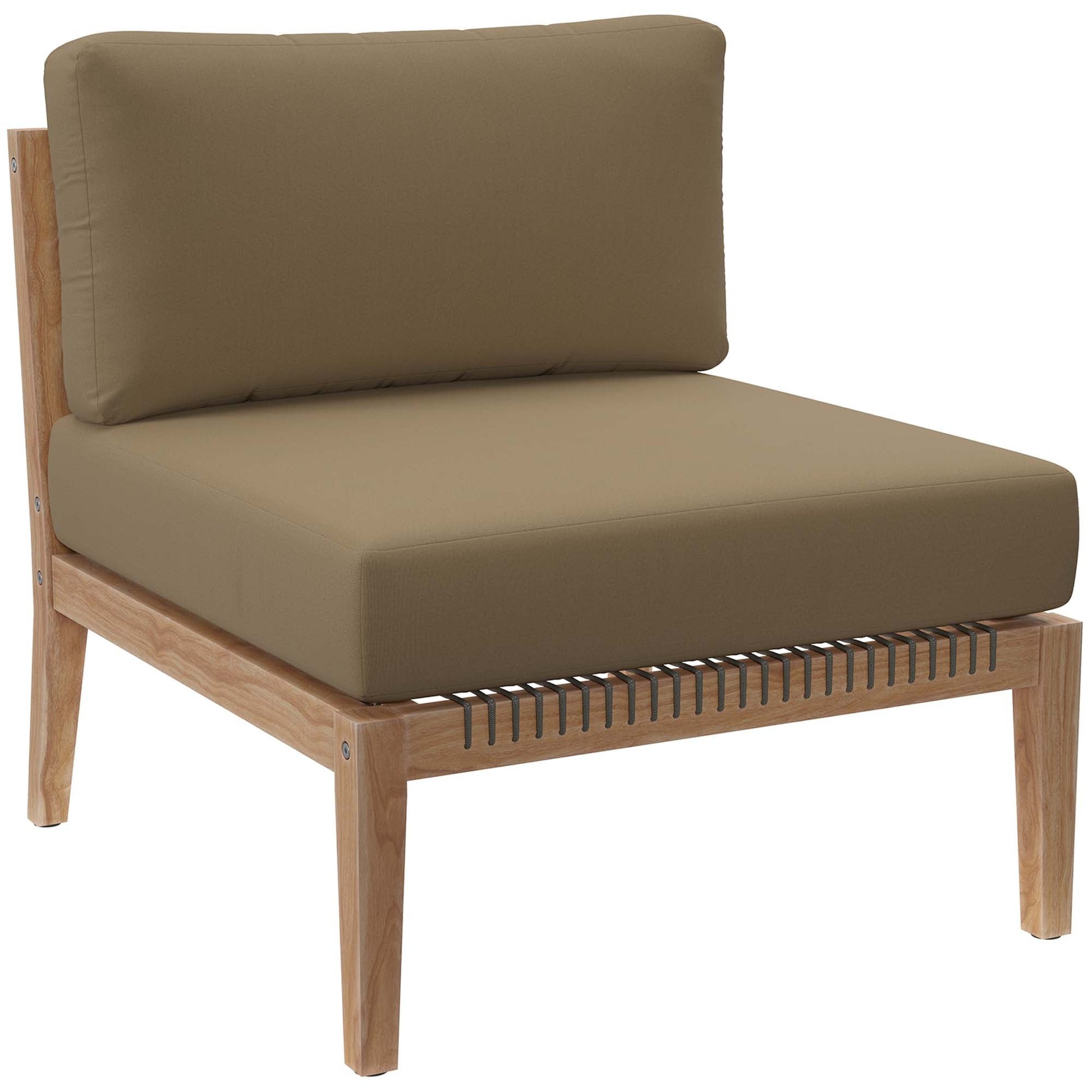 Clearwater Outdoor Patio Teak Wood Sectional Sofa
