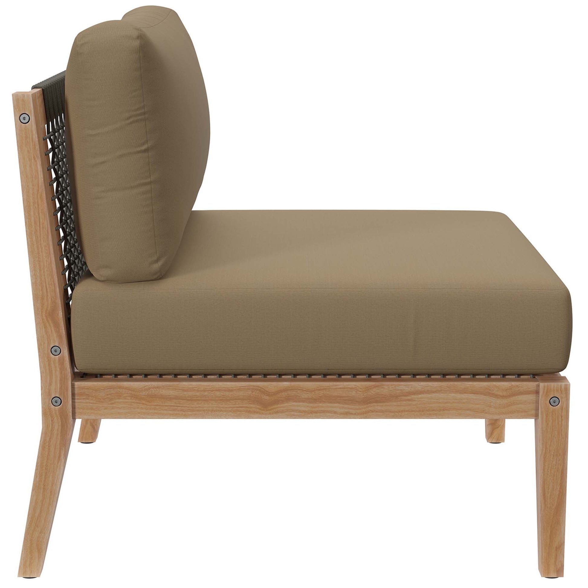 Clearwater Outdoor Patio Teak Wood Sectional Sofa