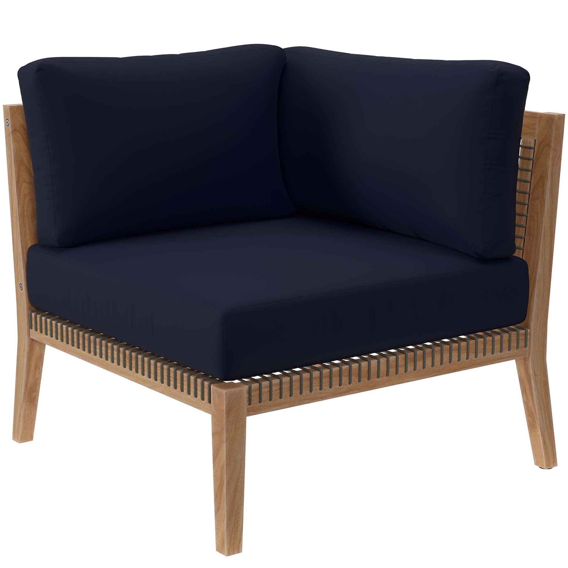 Clearwater Outdoor Patio Teak Wood Sectional Sofa