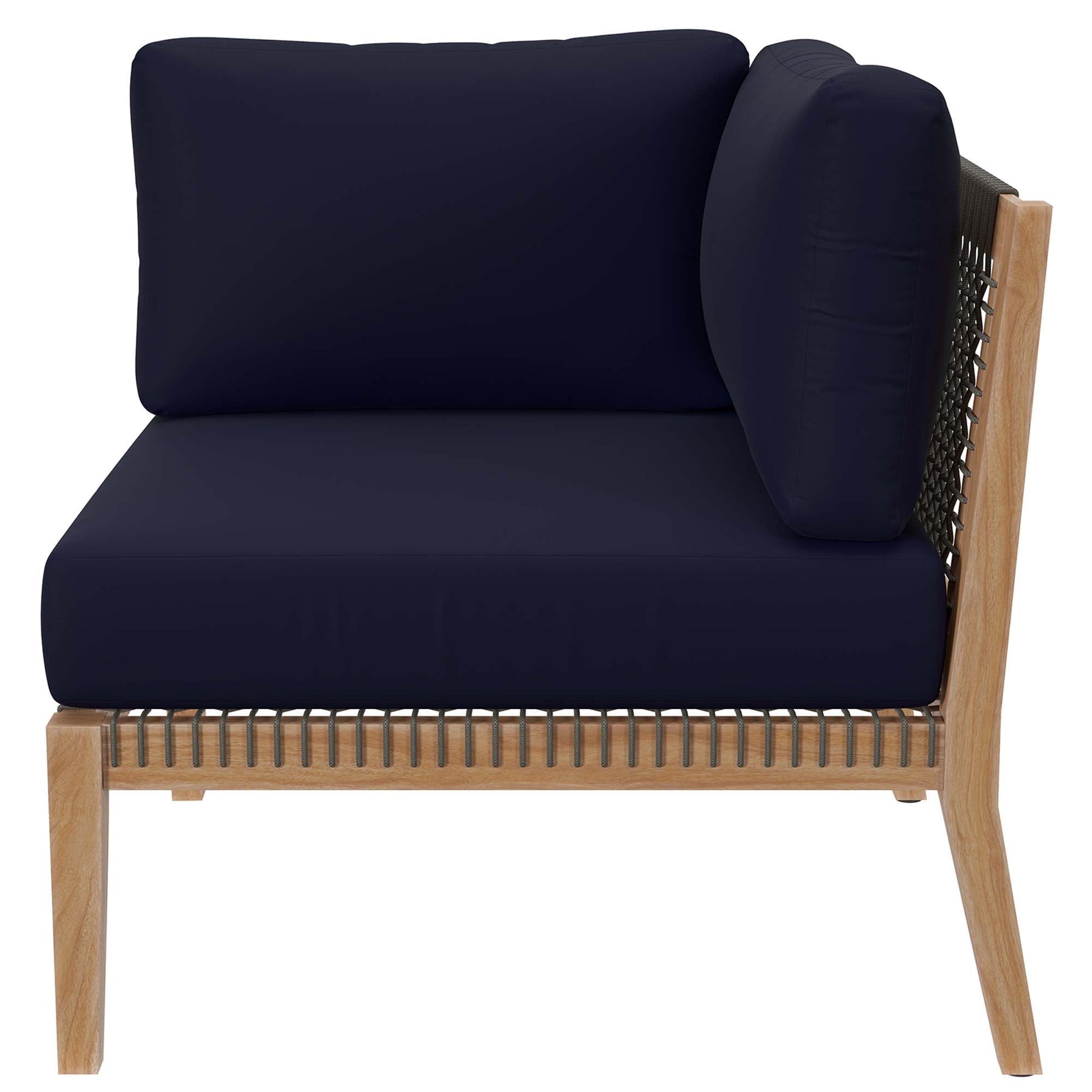 Clearwater Outdoor Patio Teak Wood Sectional Sofa