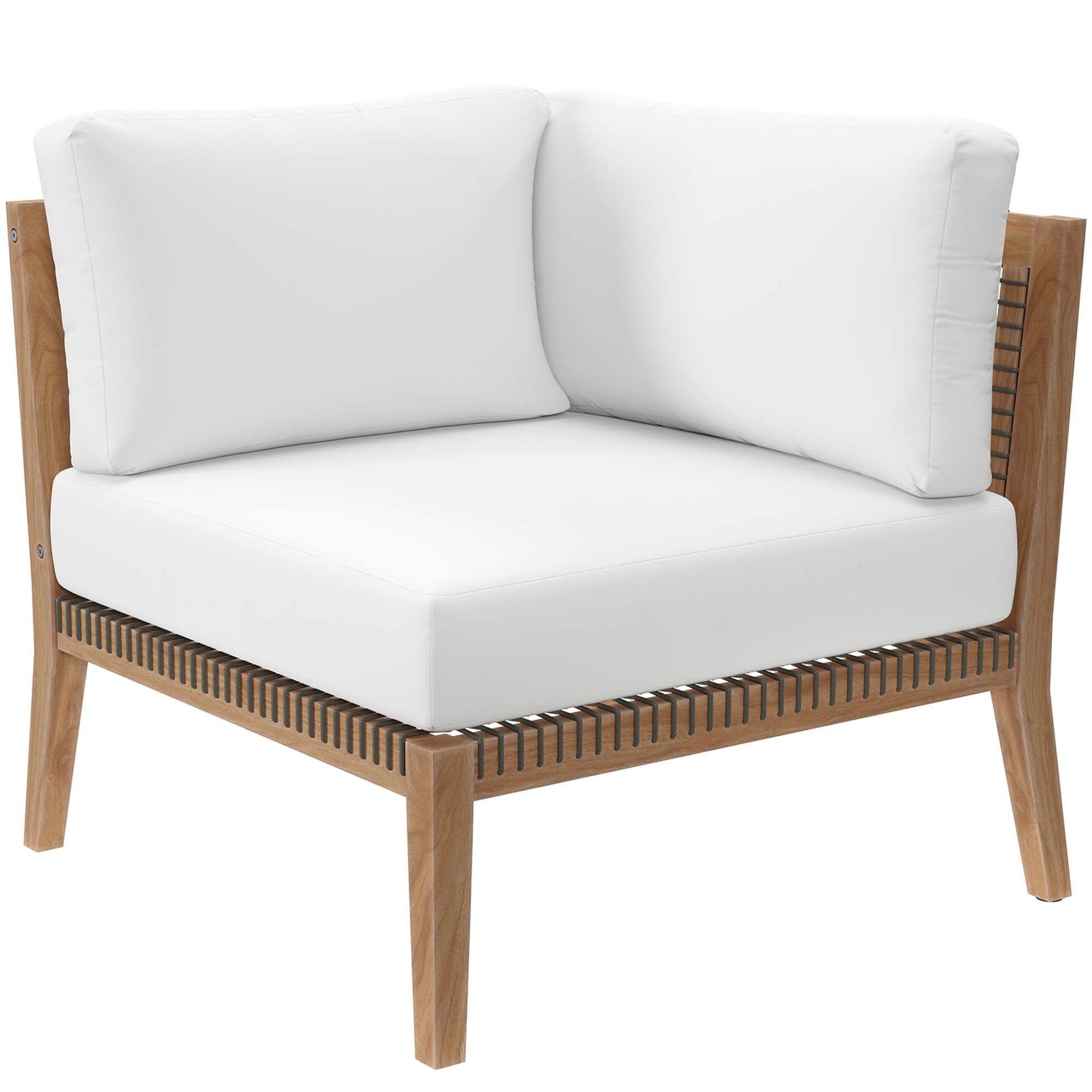Clearwater Outdoor Patio Teak Wood Sectional Sofa