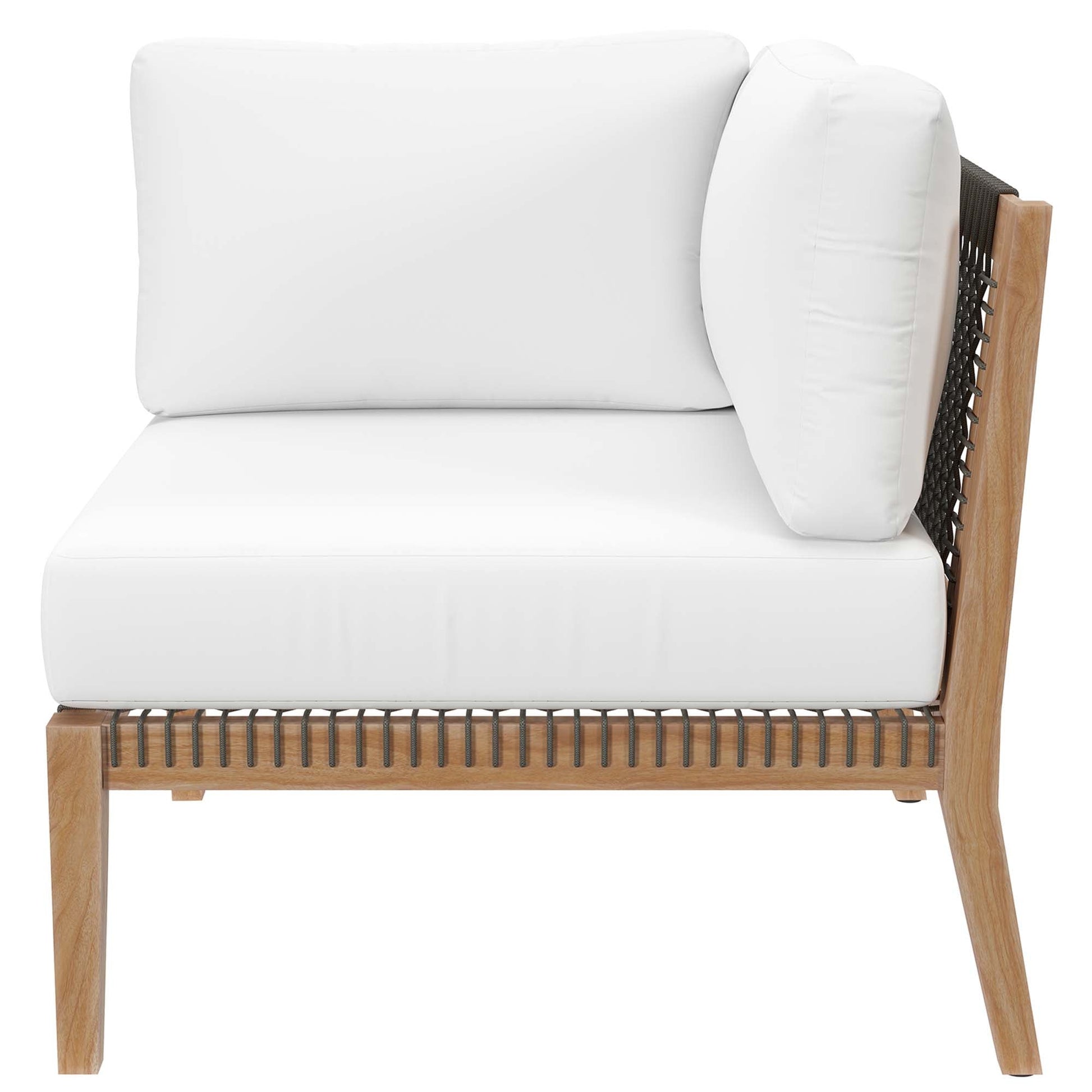 Clearwater Outdoor Patio Teak Wood Sectional Sofa