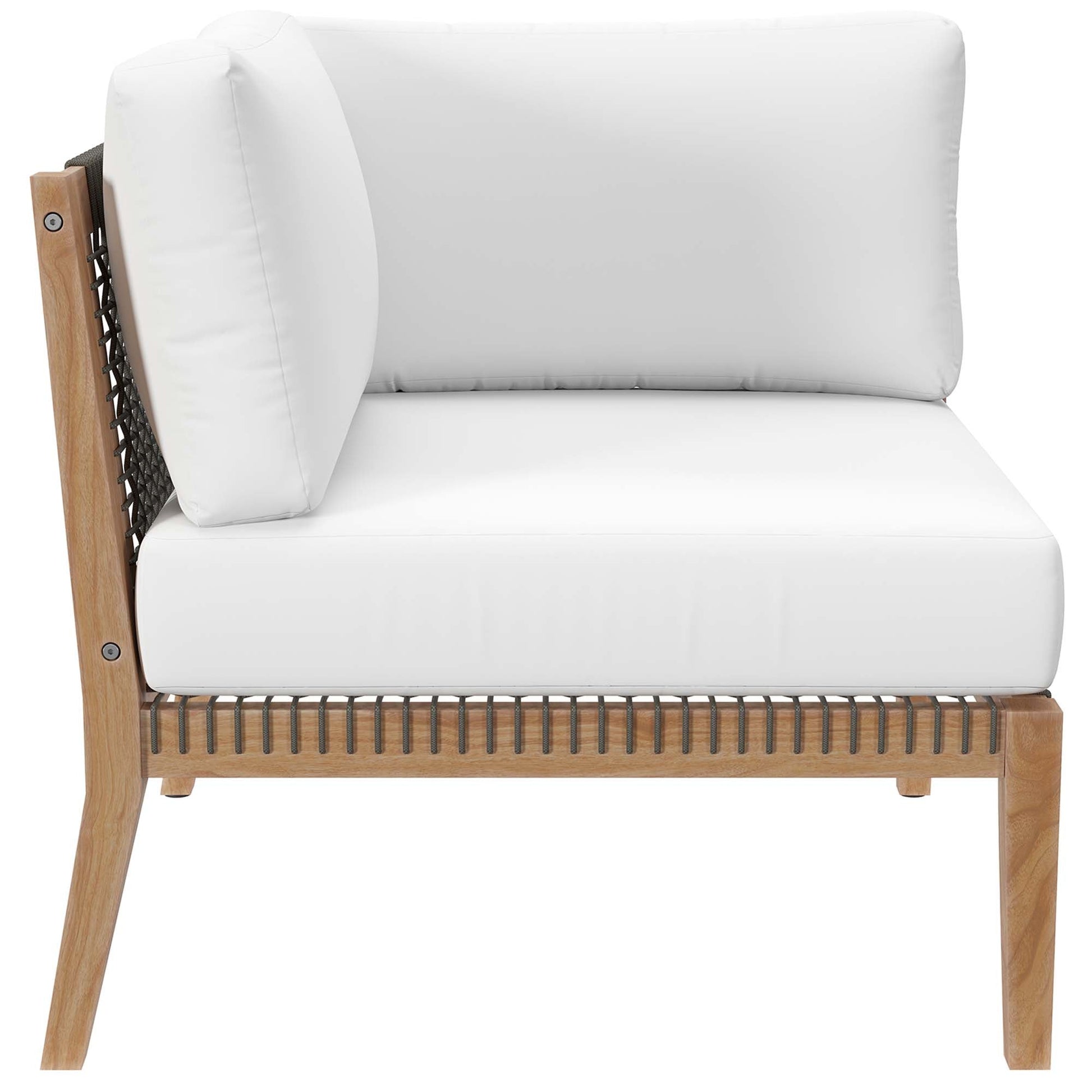 Clearwater Outdoor Patio Teak Wood Sectional Sofa