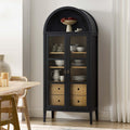 Nolan 74" Tall Arched Storage Display Cabinet