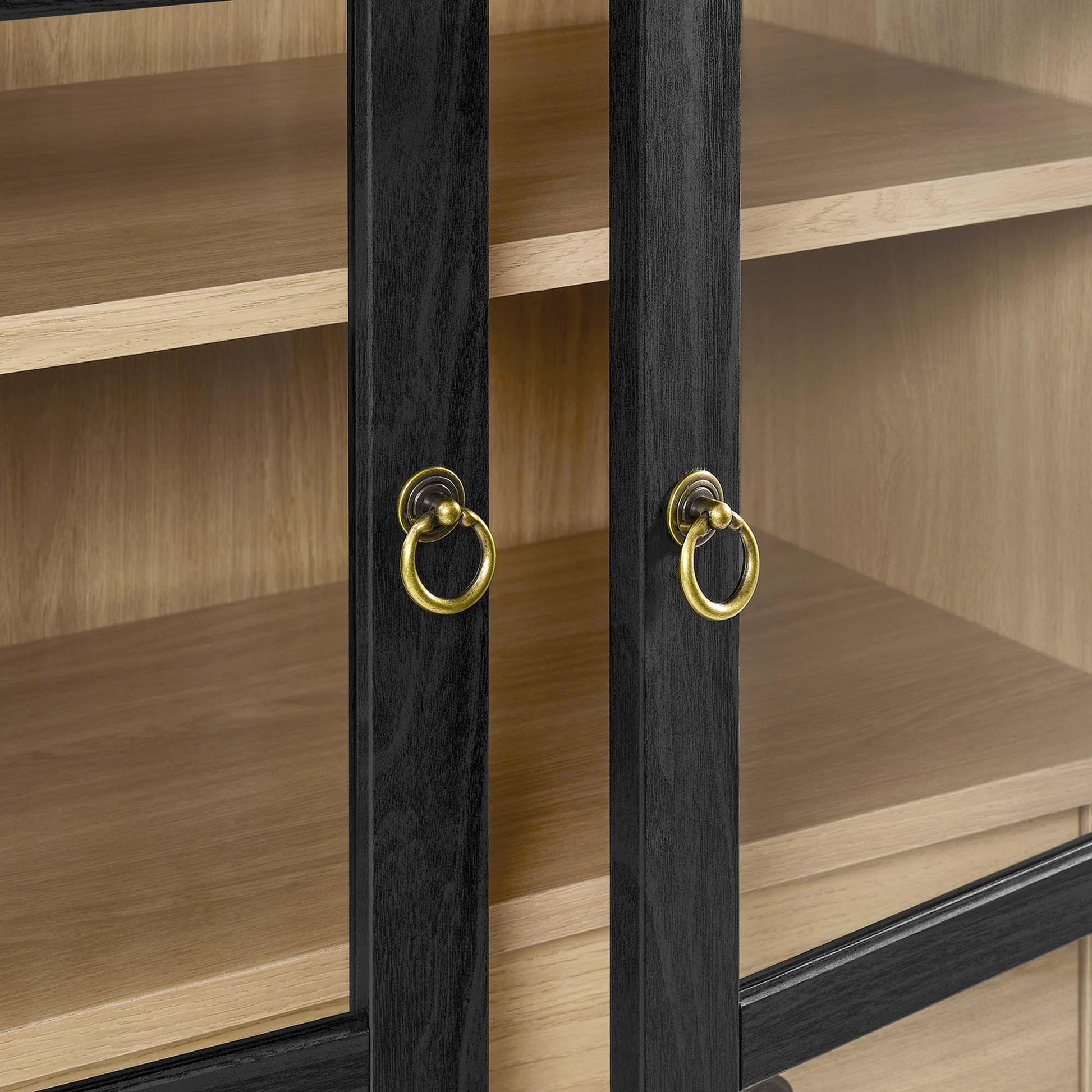 Nolan 74" Tall Arched Storage Display Cabinet