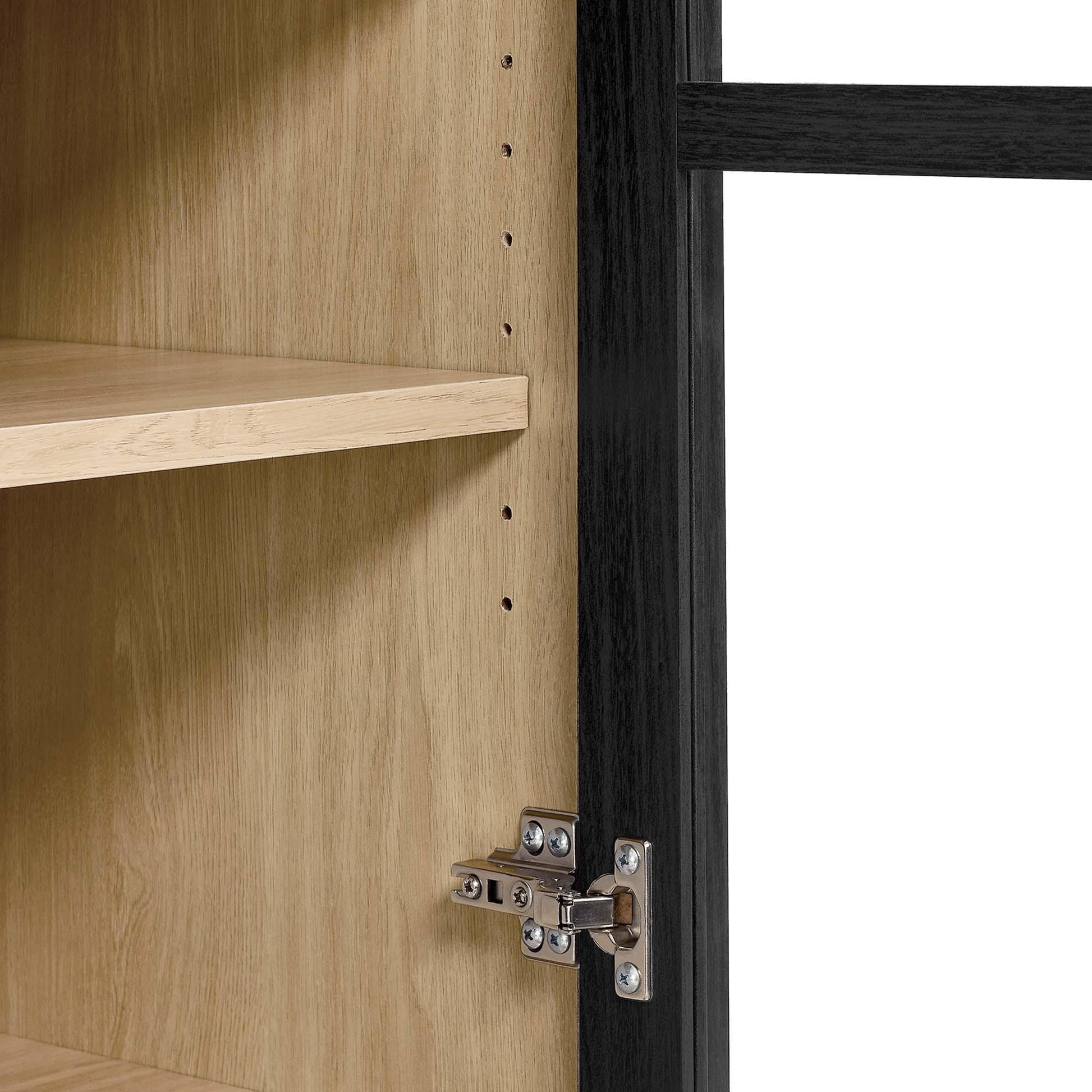 Nolan 74" Tall Arched Storage Display Cabinet
