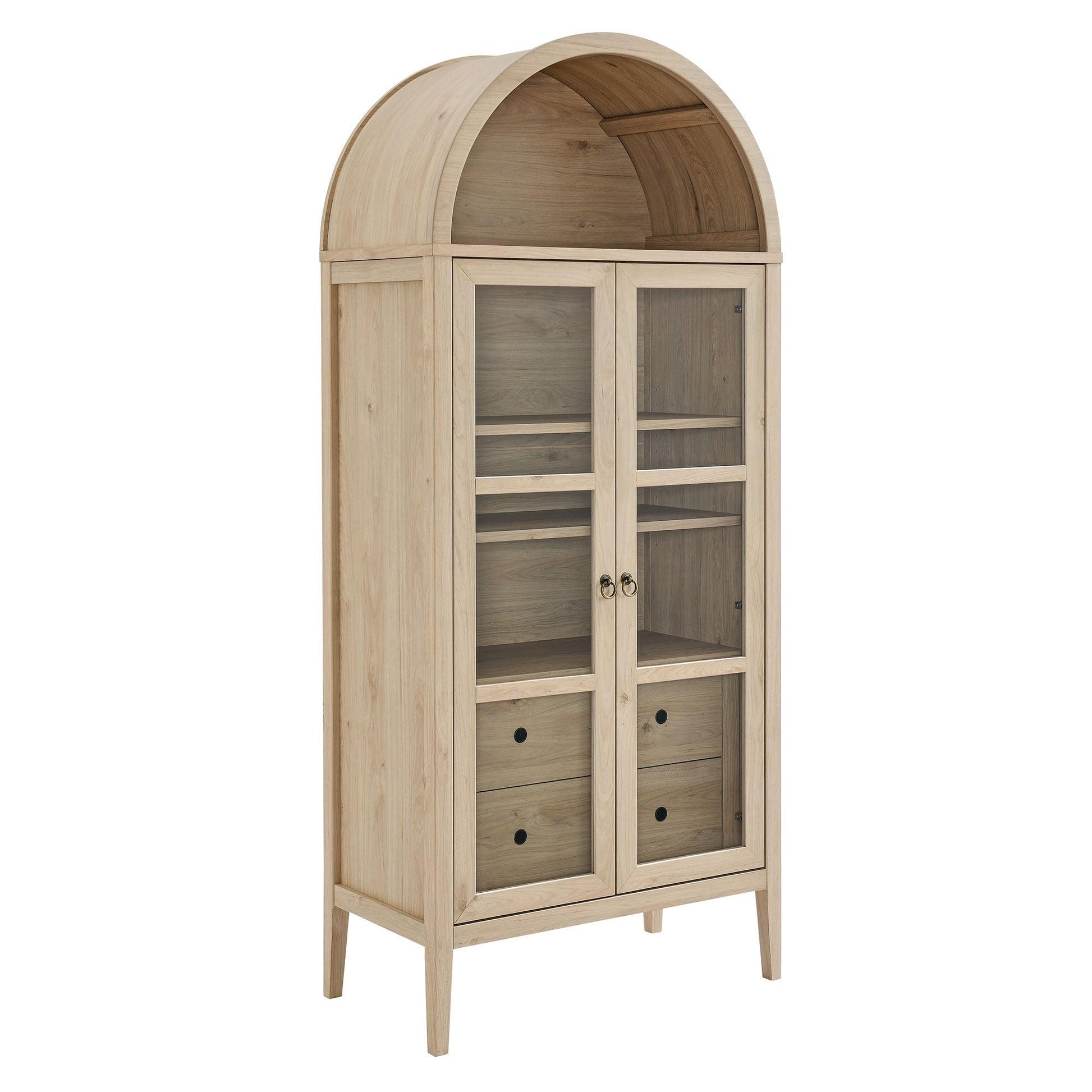 Nolan 74" Tall Arched Storage Display Cabinet