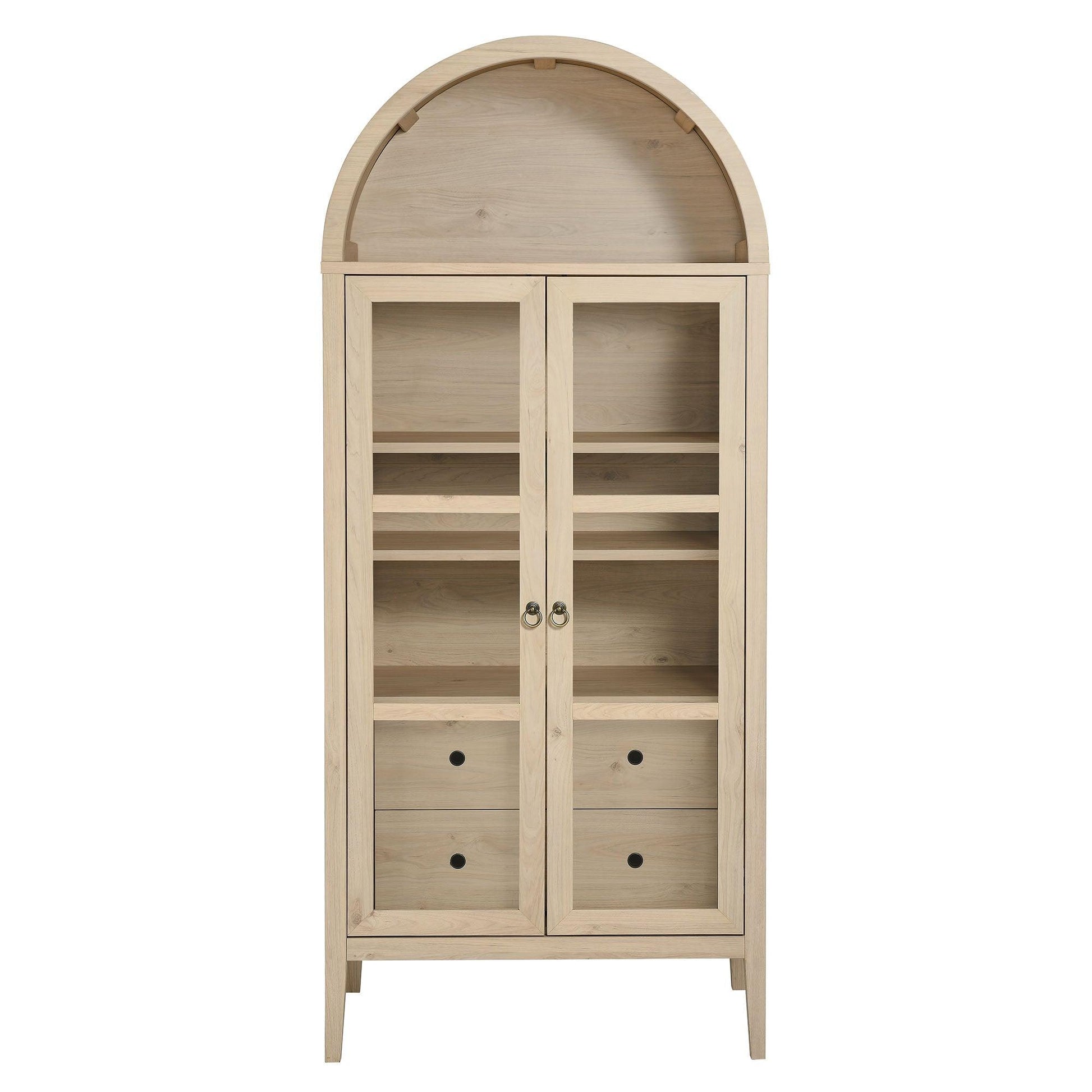 Nolan 74" Tall Arched Storage Display Cabinet