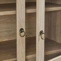 Nolan 74" Tall Arched Storage Display Cabinet