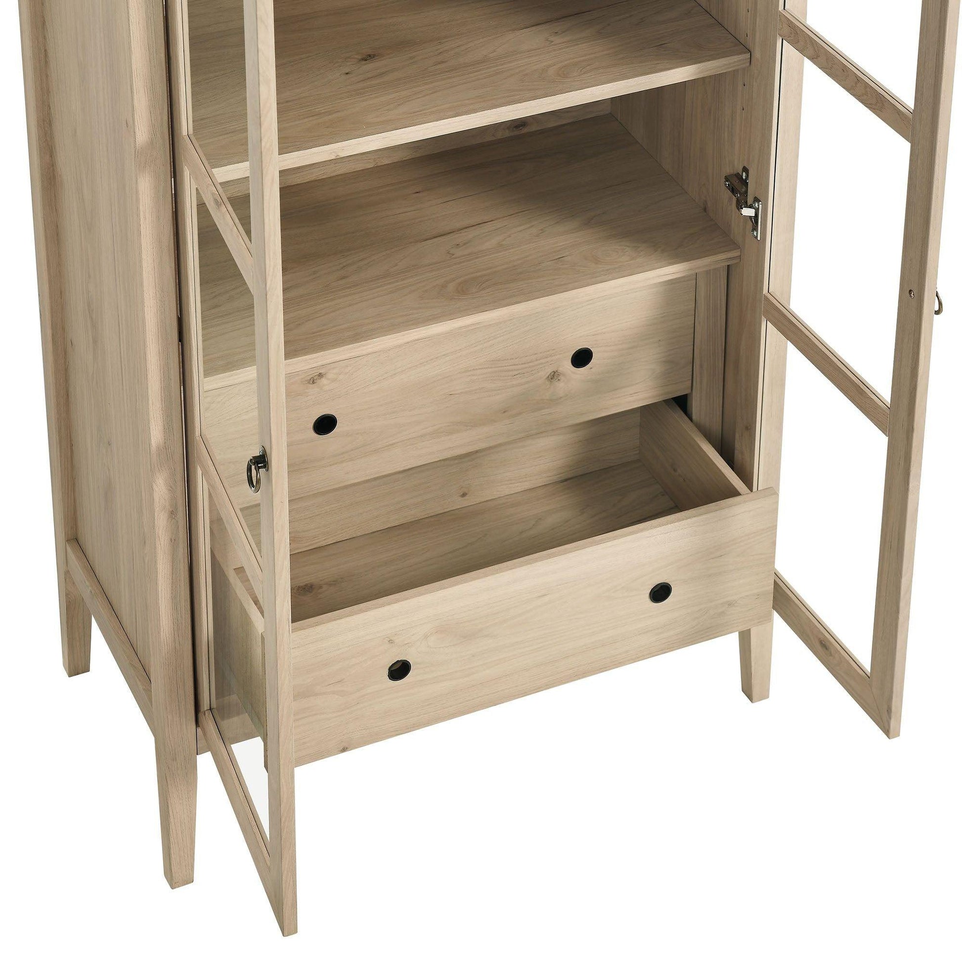 Nolan 74" Tall Arched Storage Display Cabinet