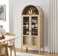 Nolan 74" Tall Arched Storage Display Cabinet