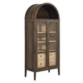 Nolan 74" Tall Arched Storage Display Cabinet