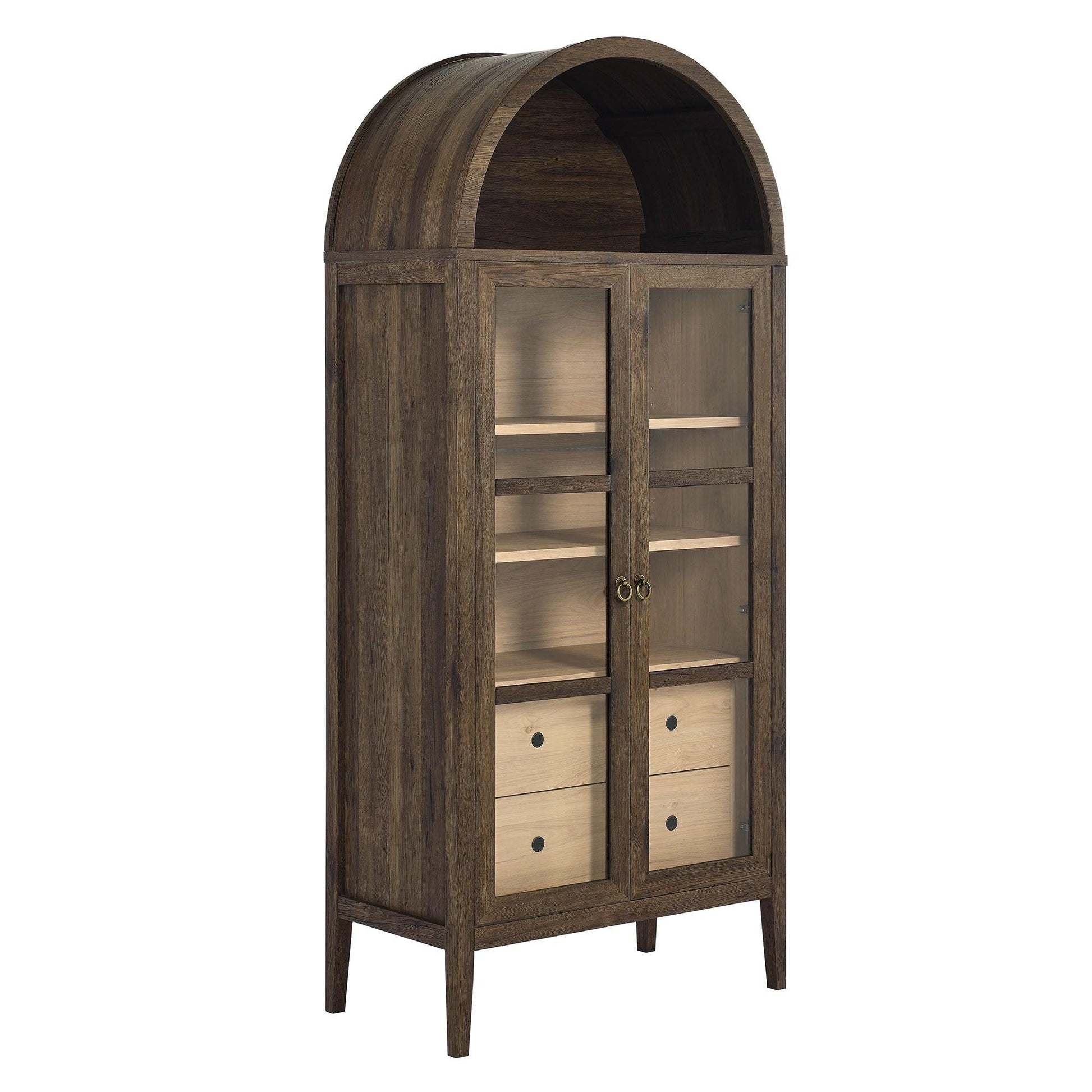 Nolan 74" Tall Arched Storage Display Cabinet