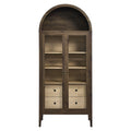 Nolan 74" Tall Arched Storage Display Cabinet