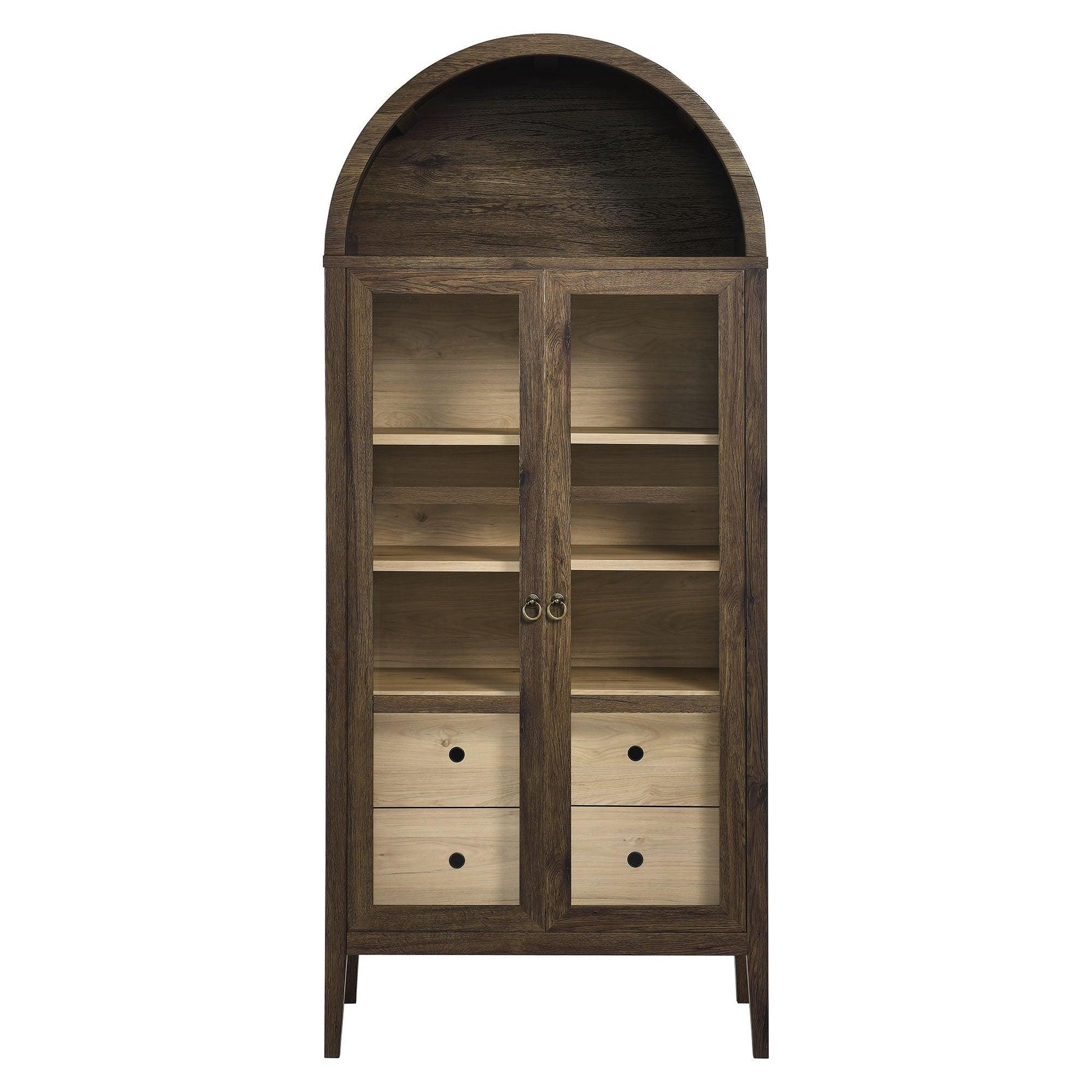 Nolan 74" Tall Arched Storage Display Cabinet