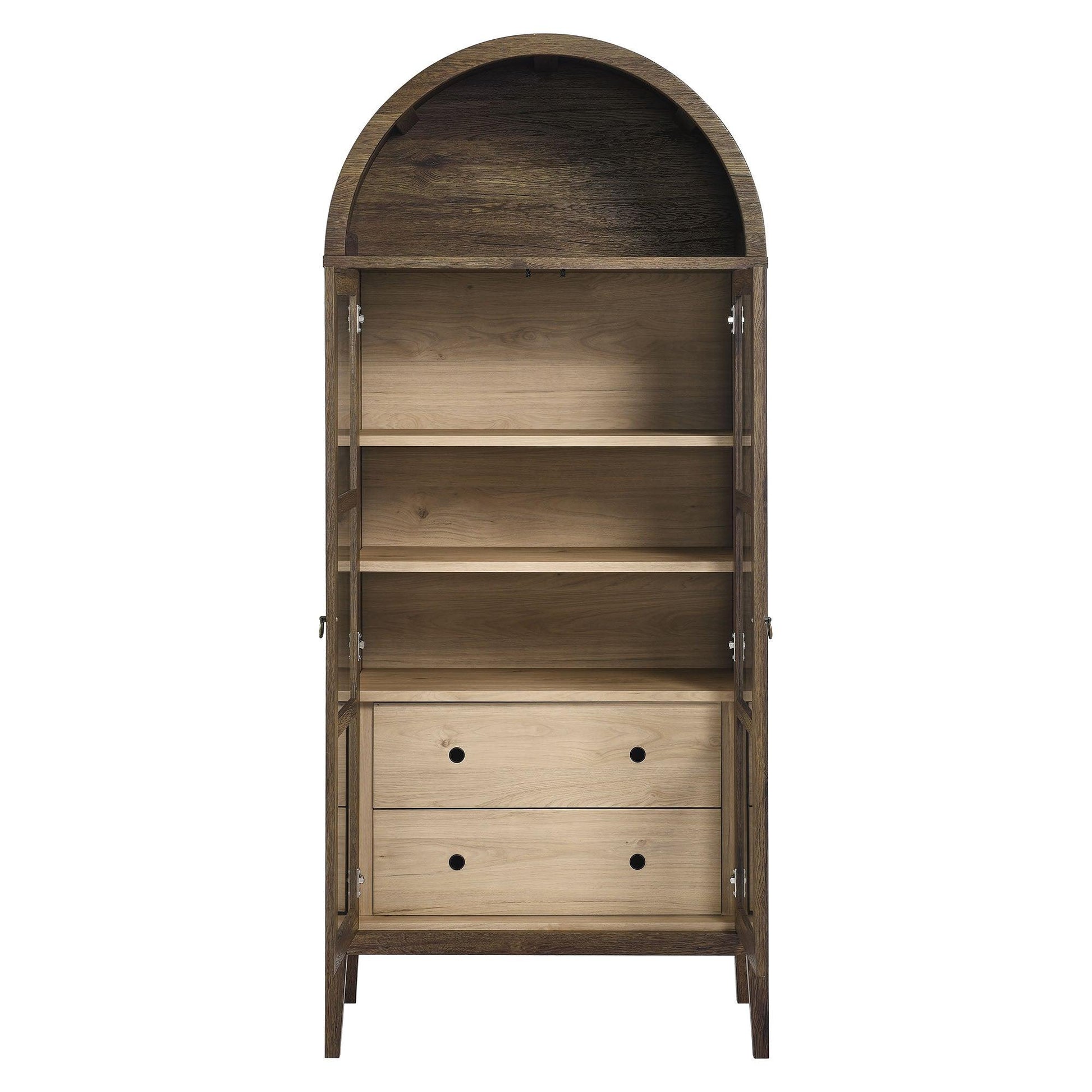 Nolan 74" Tall Arched Storage Display Cabinet