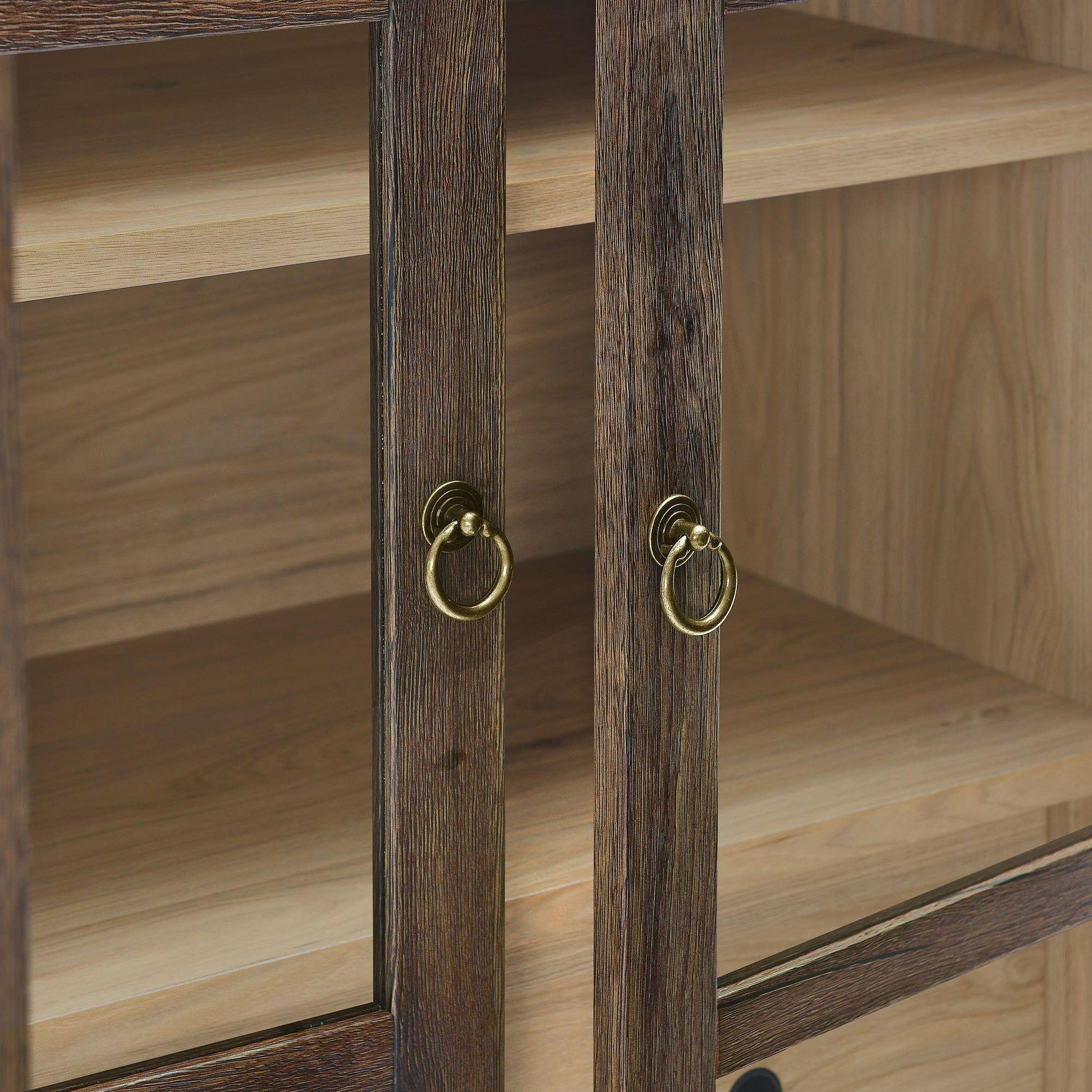 Nolan 74" Tall Arched Storage Display Cabinet