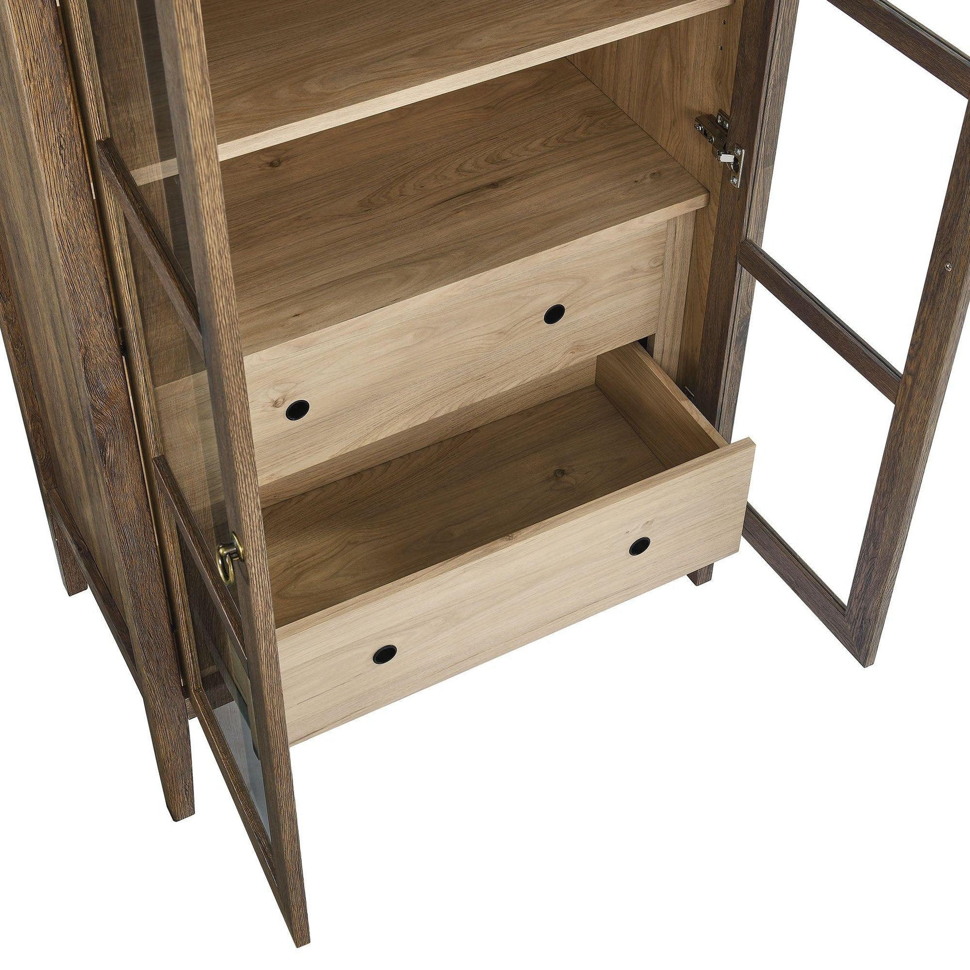 Nolan 74" Tall Arched Storage Display Cabinet