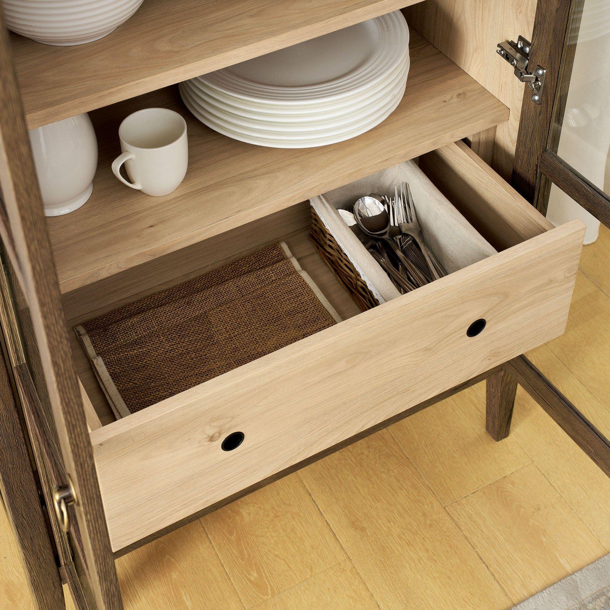 Nolan 74" Tall Arched Storage Display Cabinet