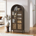 Nolan 74" Tall Arched Storage Display Cabinet