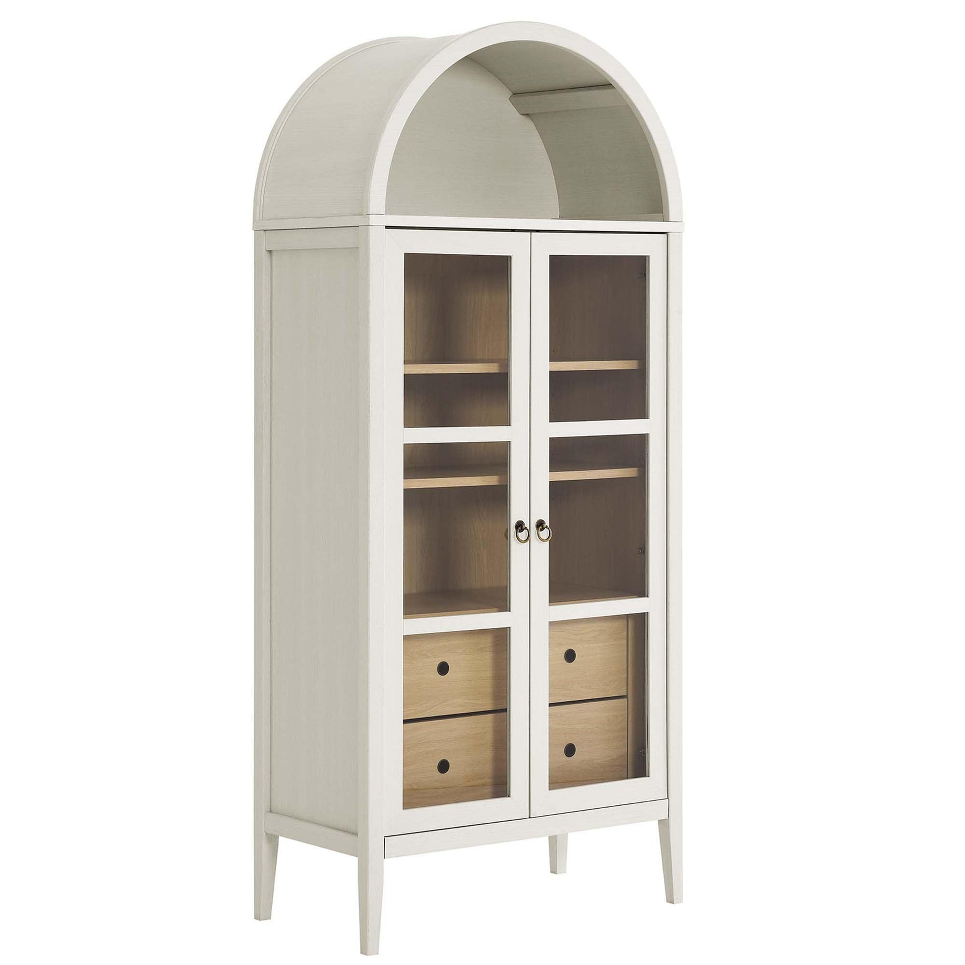 Nolan 74" Tall Arched Storage Display Cabinet