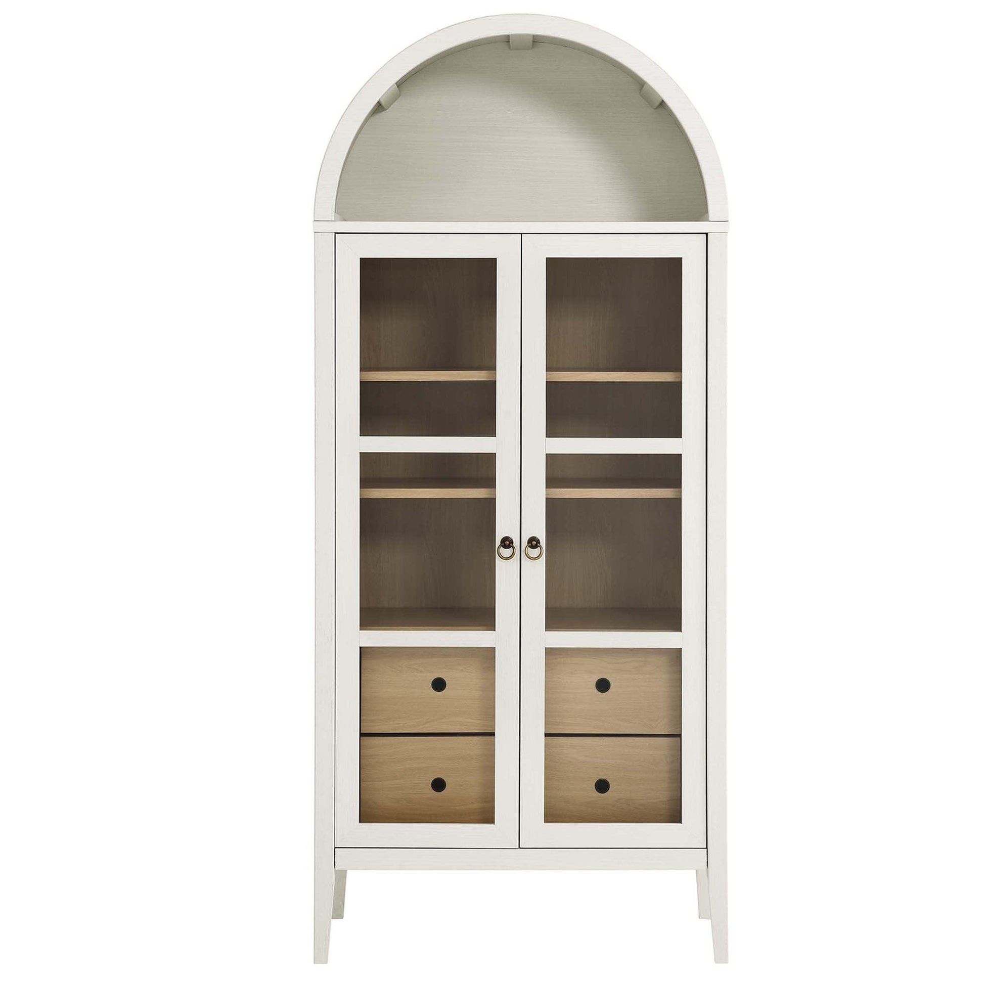 Nolan 74" Tall Arched Storage Display Cabinet