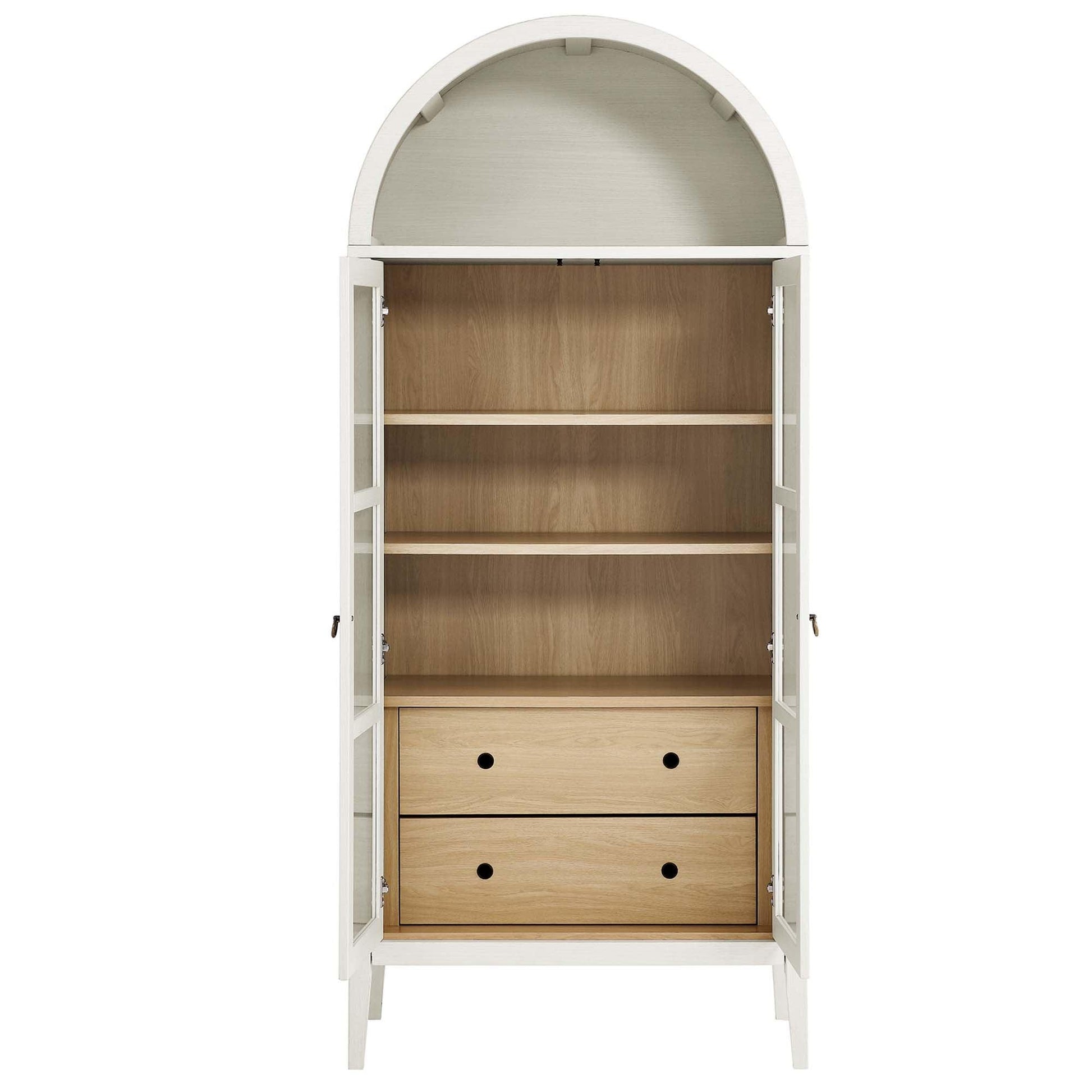 Nolan 74" Tall Arched Storage Display Cabinet