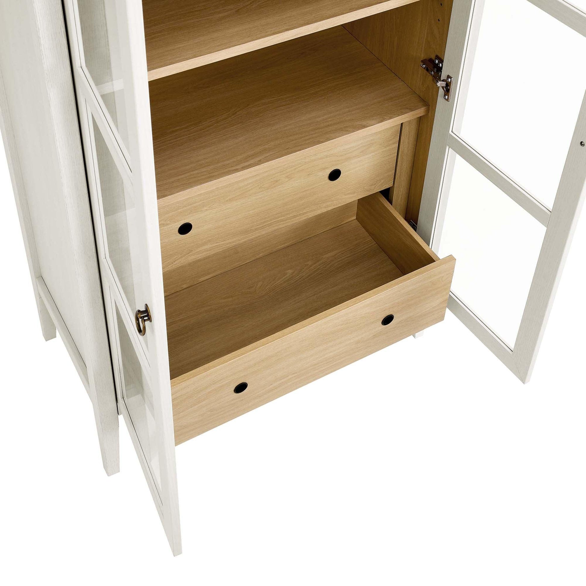 Nolan 74" Tall Arched Storage Display Cabinet