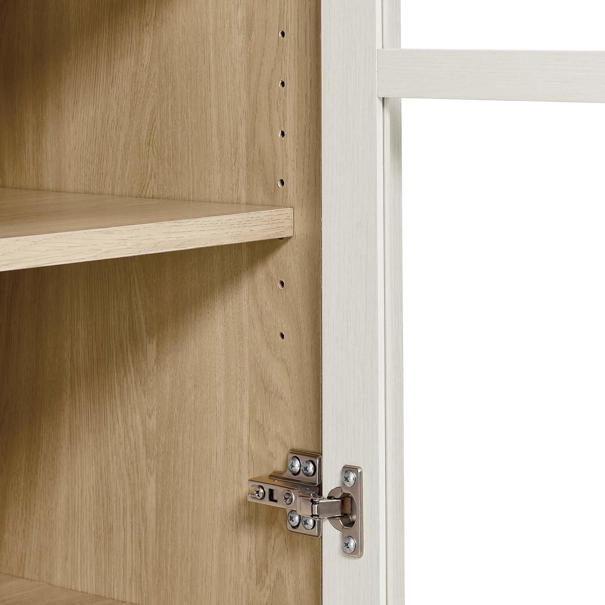 Nolan 74" Tall Arched Storage Display Cabinet