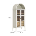 Nolan 74" Tall Arched Storage Display Cabinet