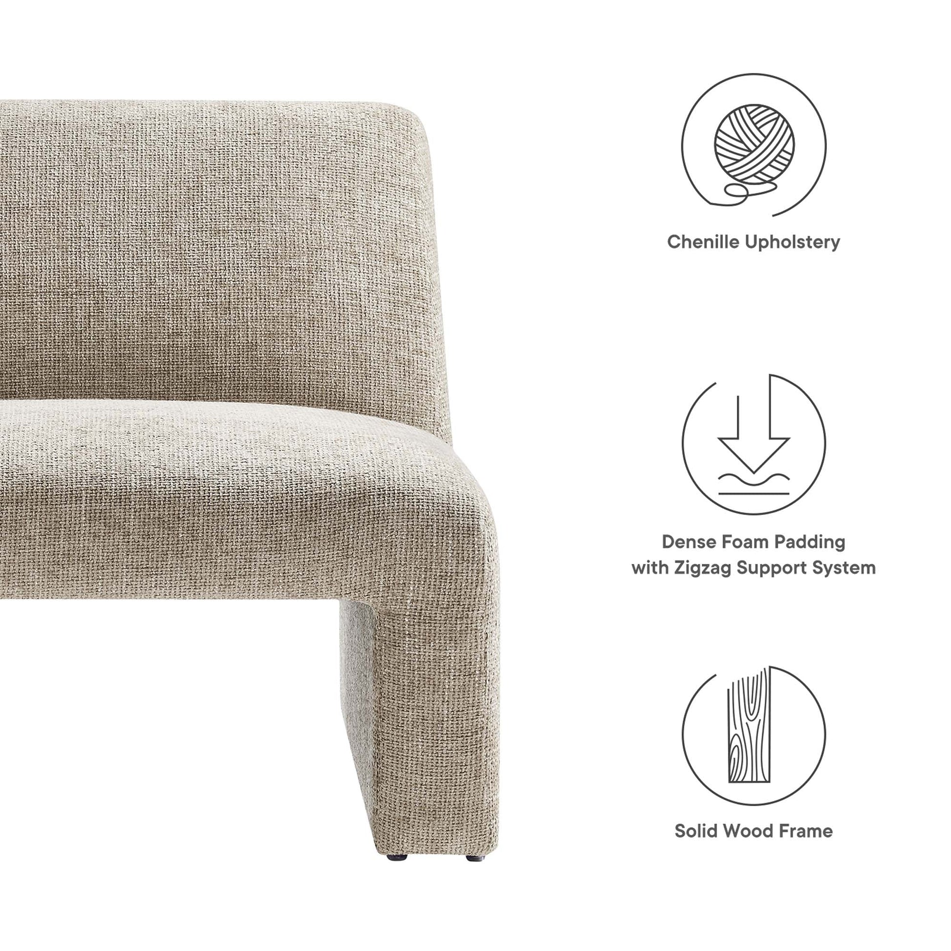 Modern Chenille Accent Chair