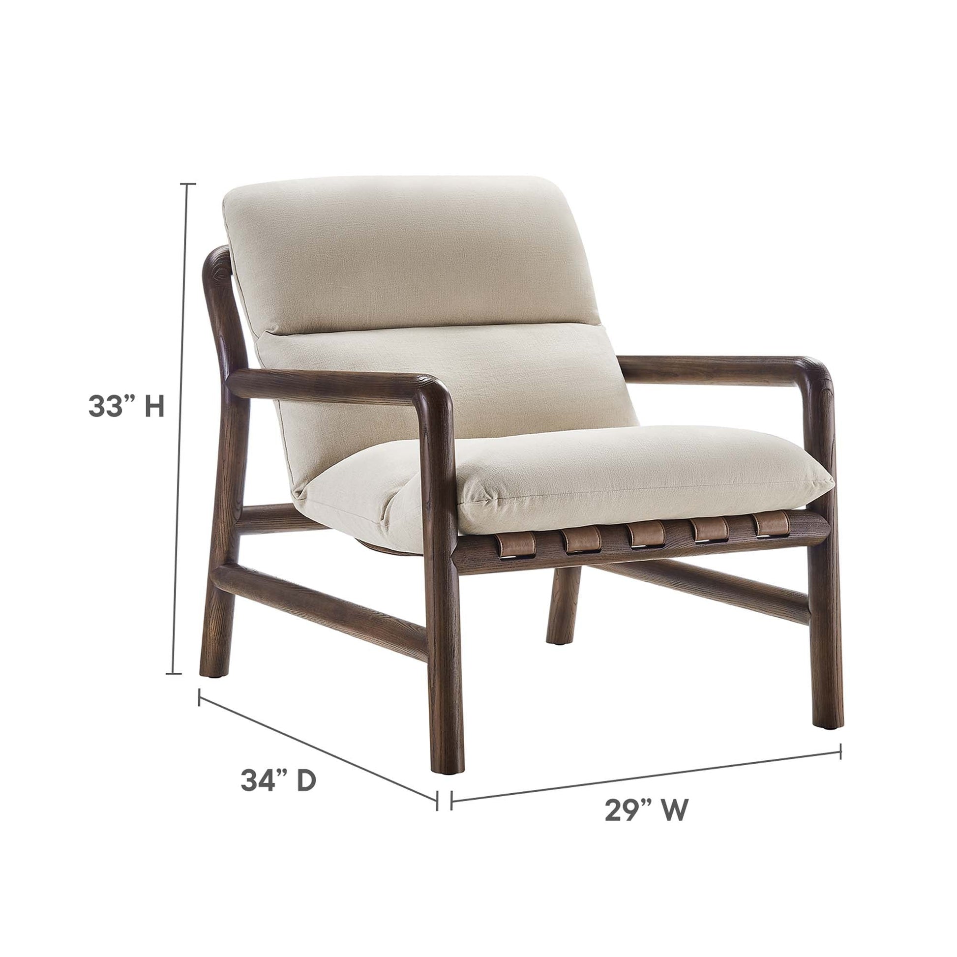 Paxton Wood Sling Accent Chair
