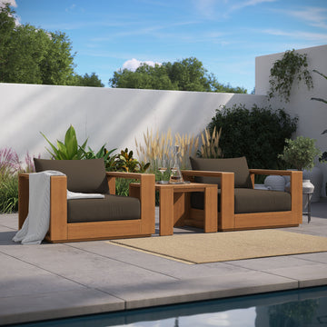 Tahoe 3 Piece Outdoor Acacia Wood Furniture
