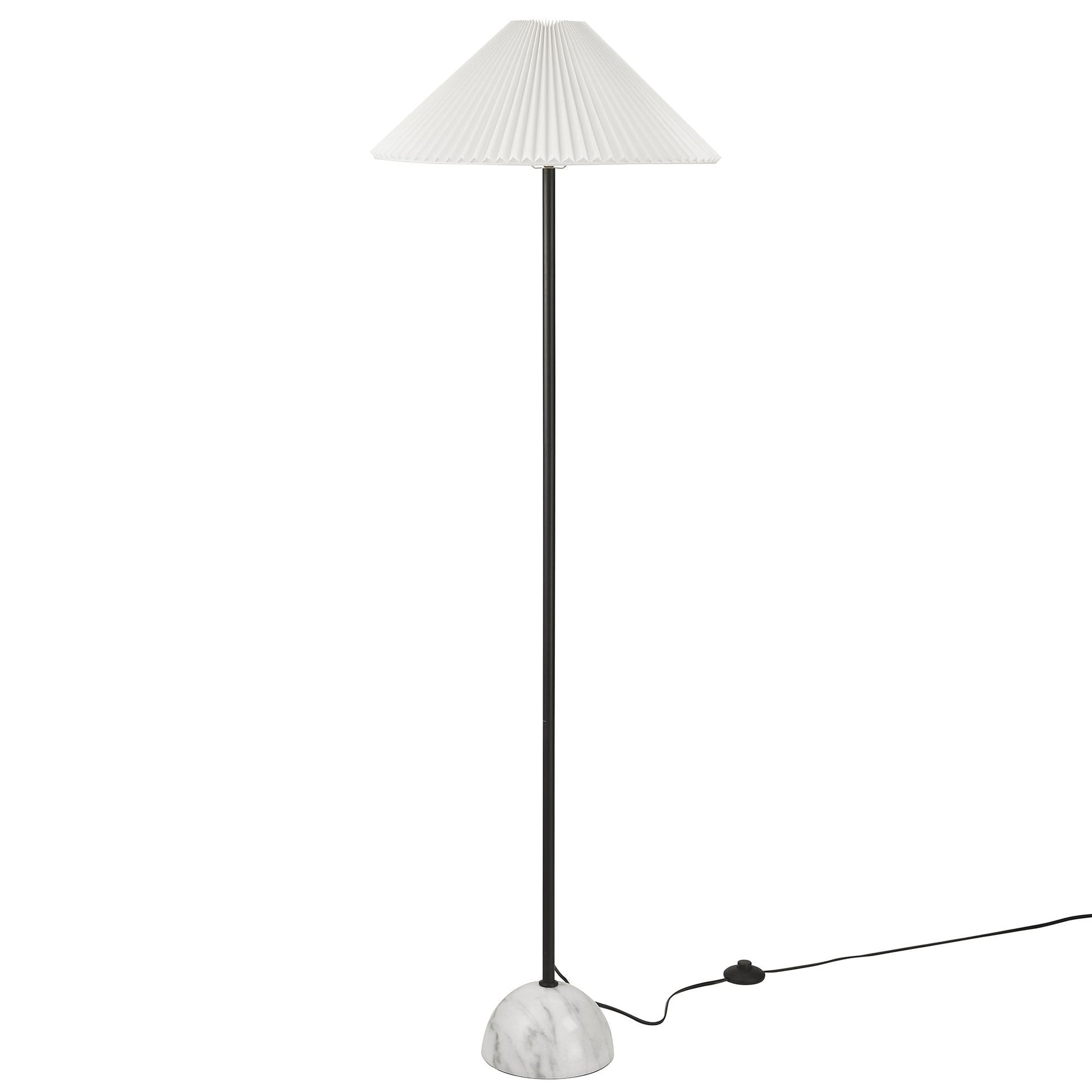 Marble Dome Floor Lamp Black