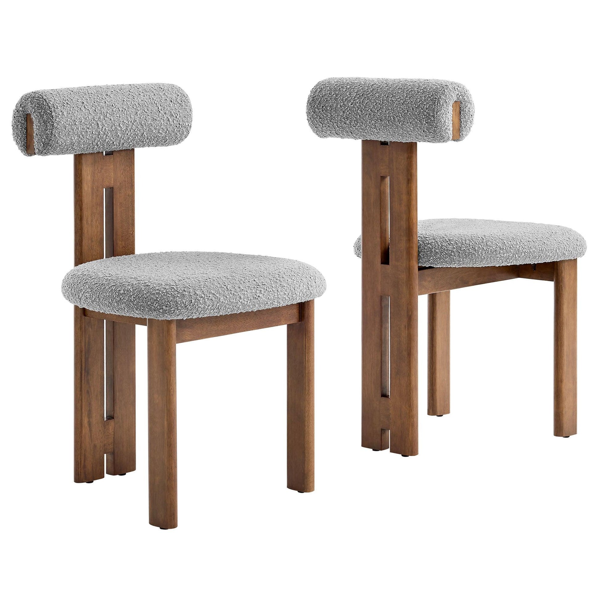 Torian Boucle Fabric Dining Chair Set of 2
