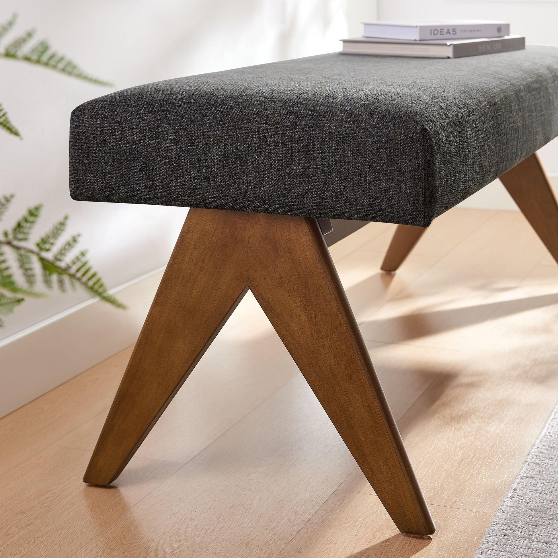 Lyra Boucle Upholstered Bench