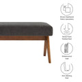 Lyra Boucle Upholstered Bench