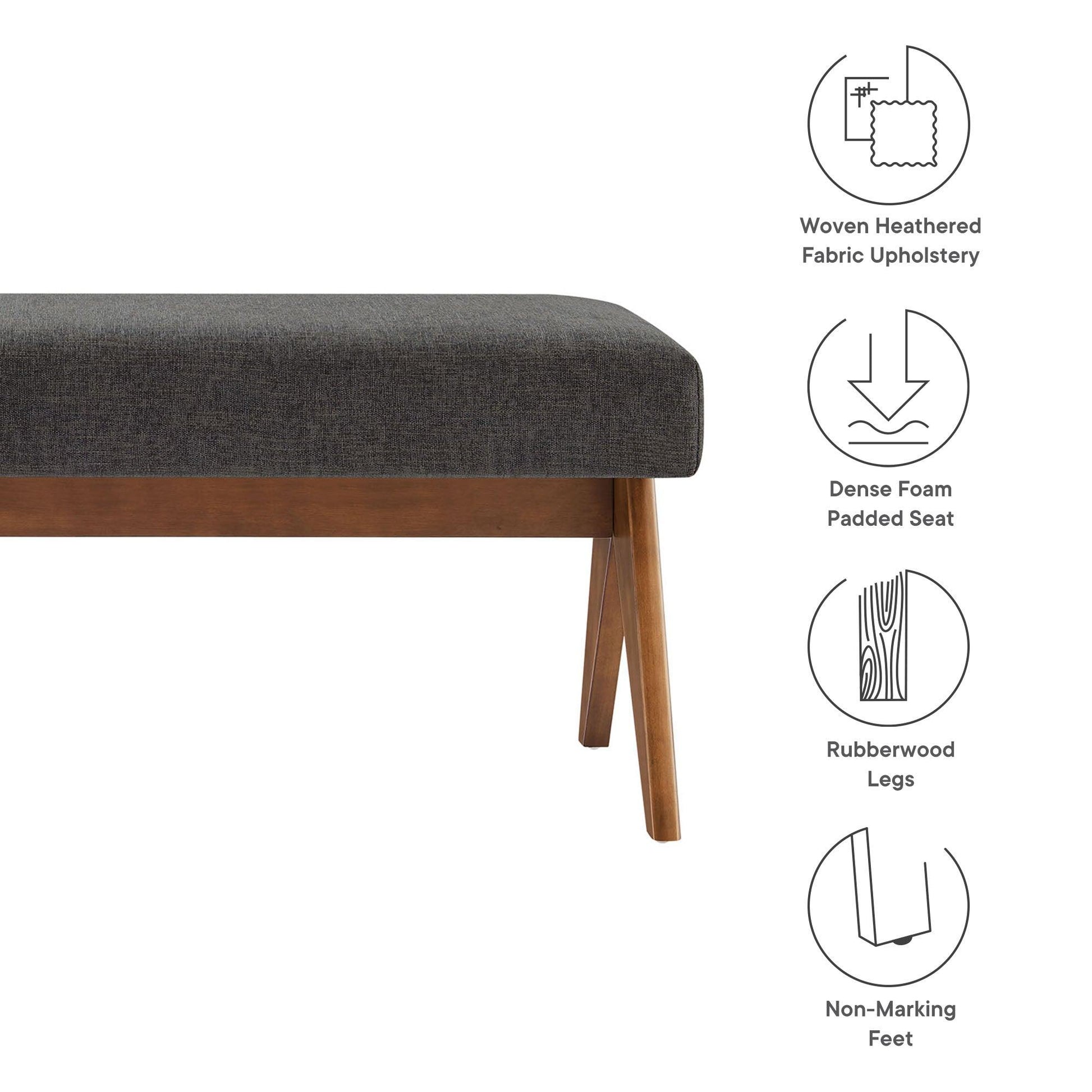 Lyra Boucle Upholstered Bench