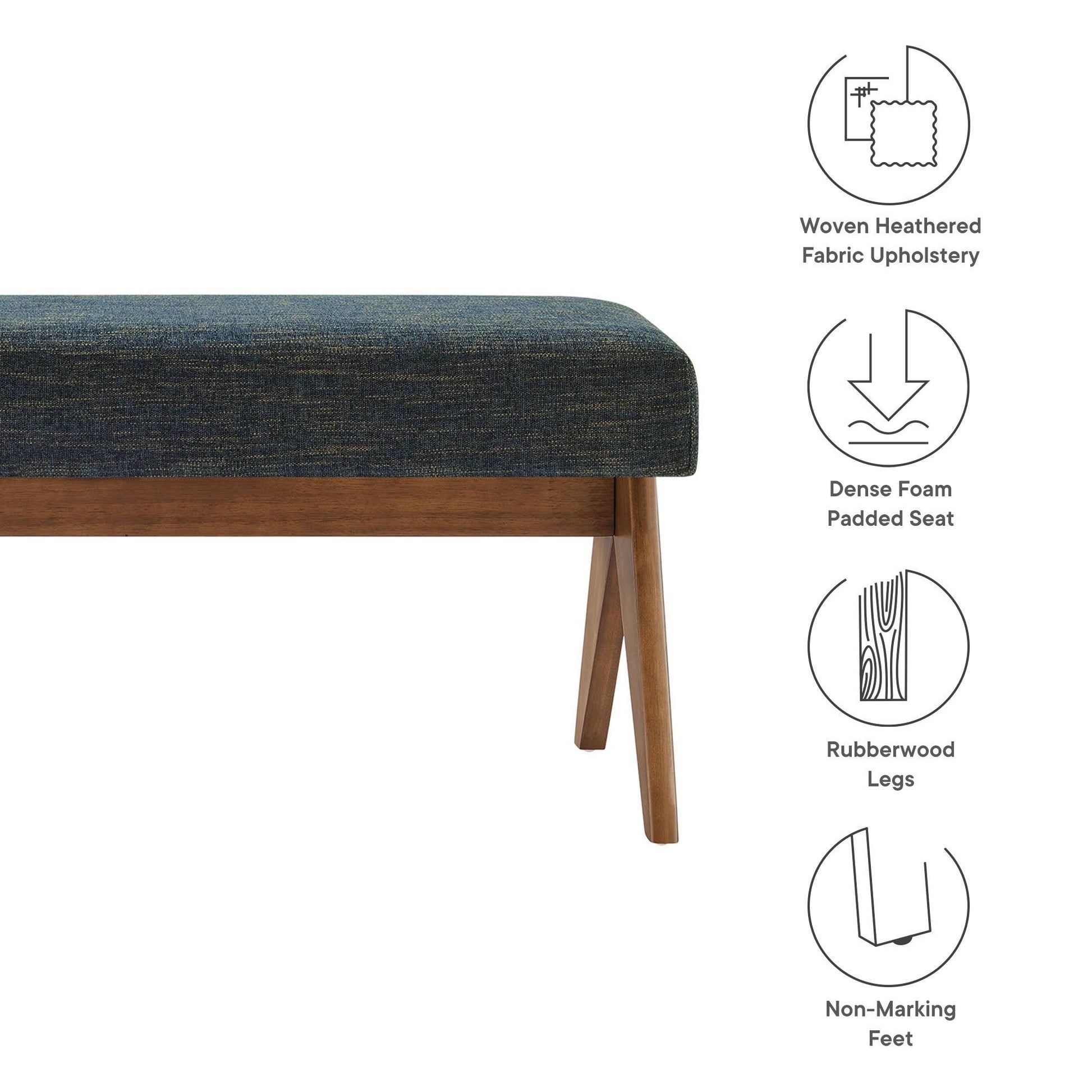 Lyra Boucle Upholstered Bench