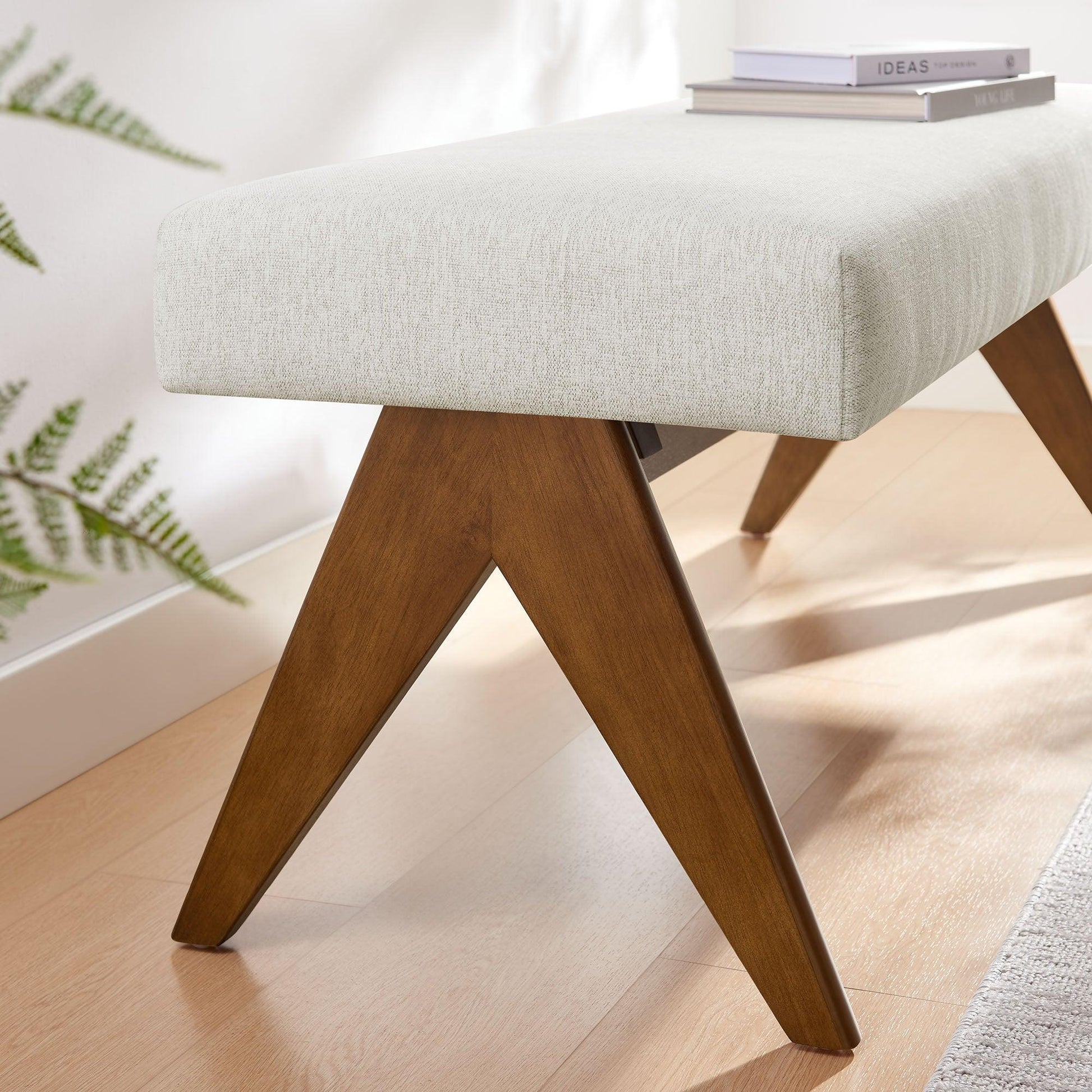 Lyra Boucle Upholstered Bench